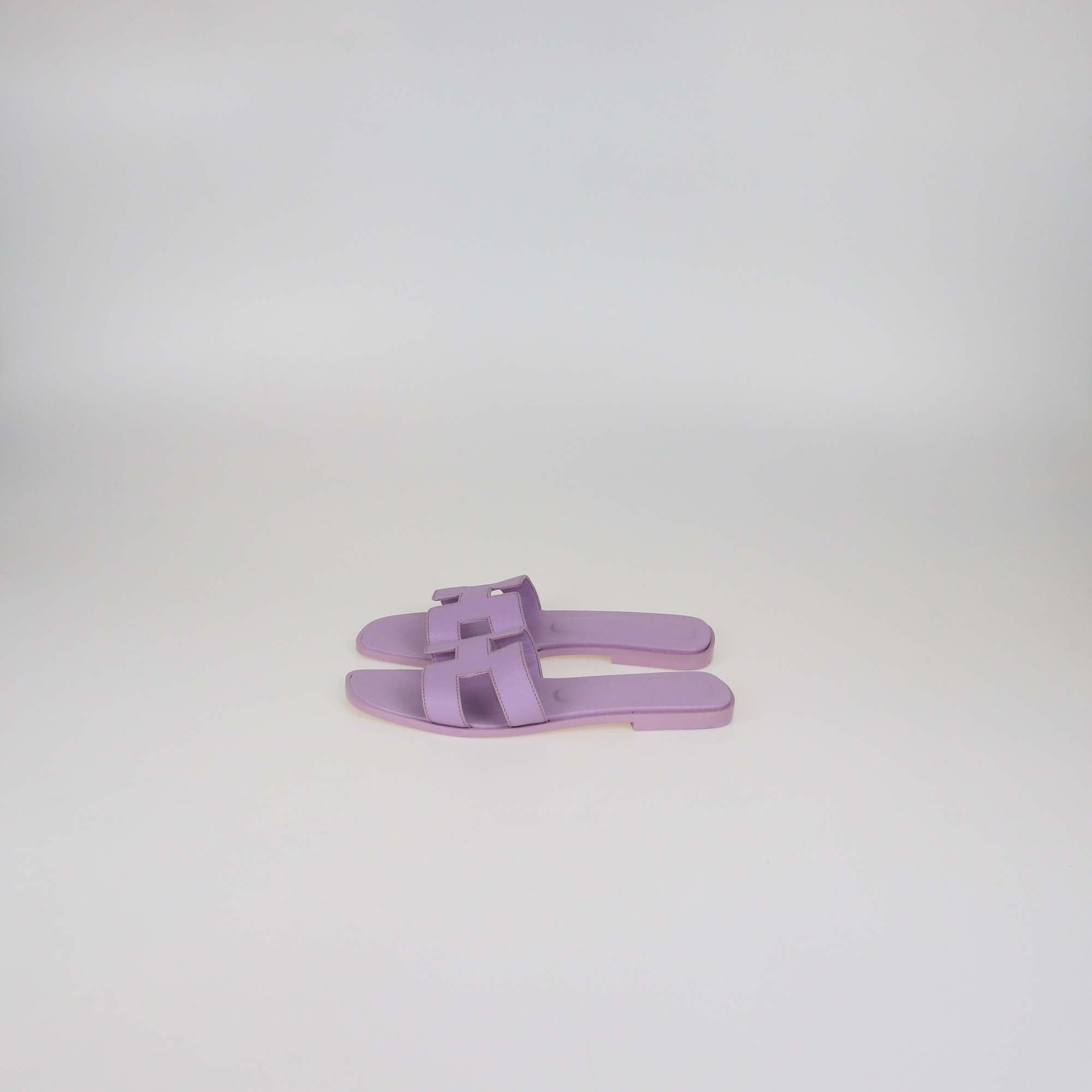 Hermes Amethyst Epsom Oran Sandals