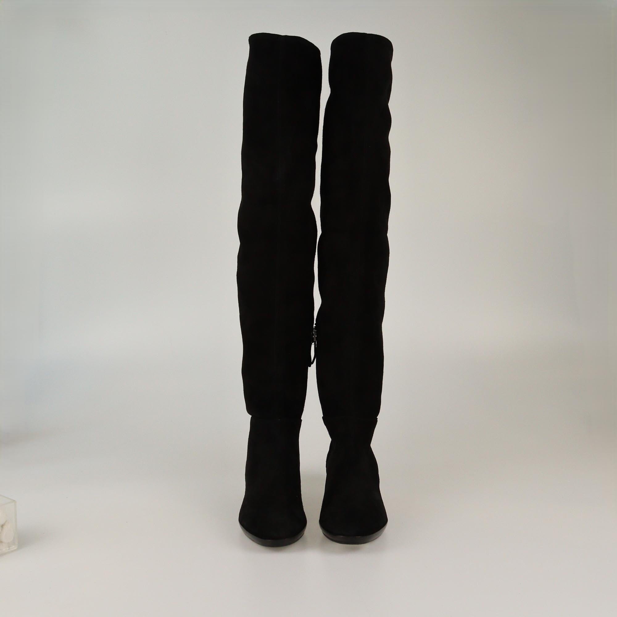 Alaia Black Knee Length Boots Womens Alaia