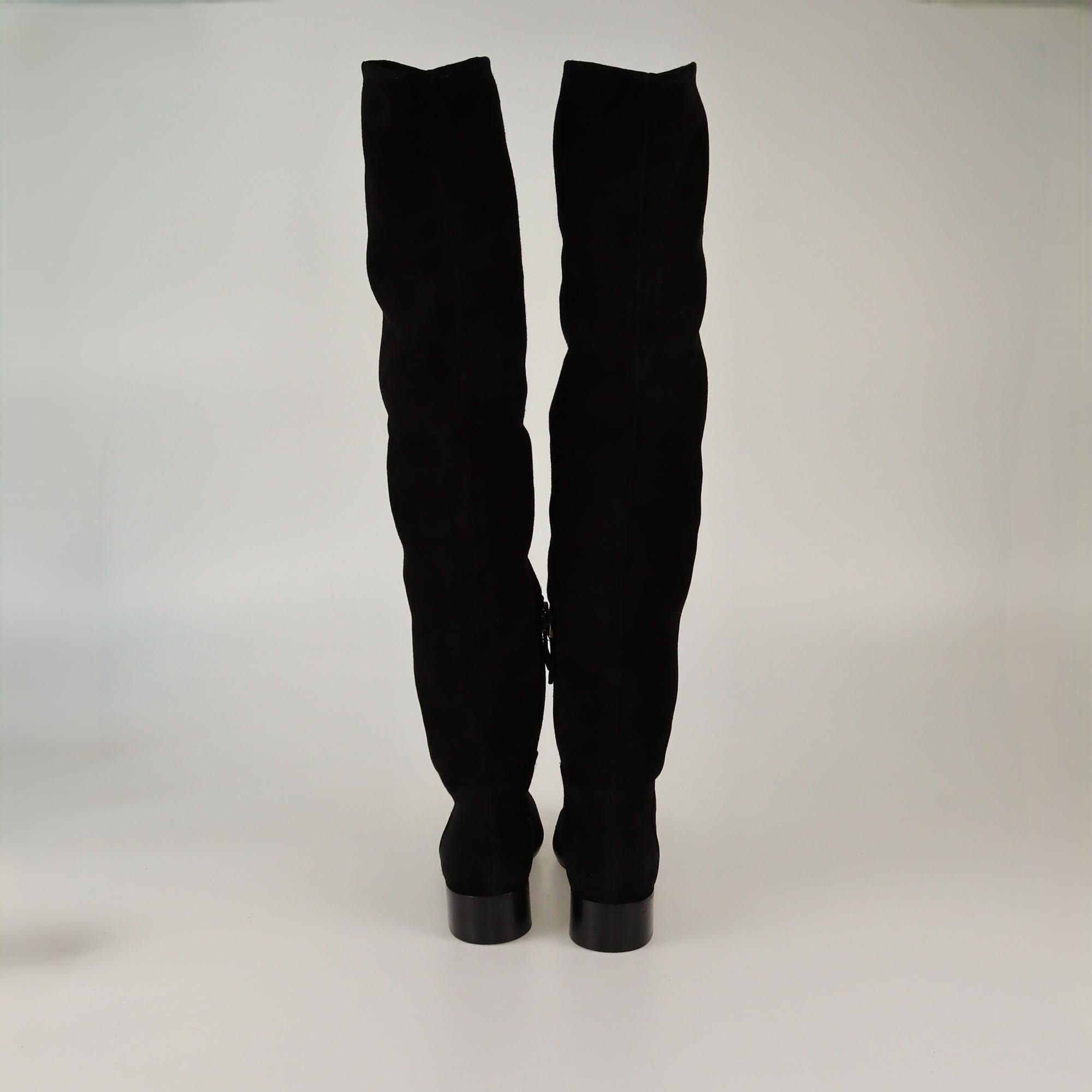 Alaia Black Knee Length Boots Womens Alaia