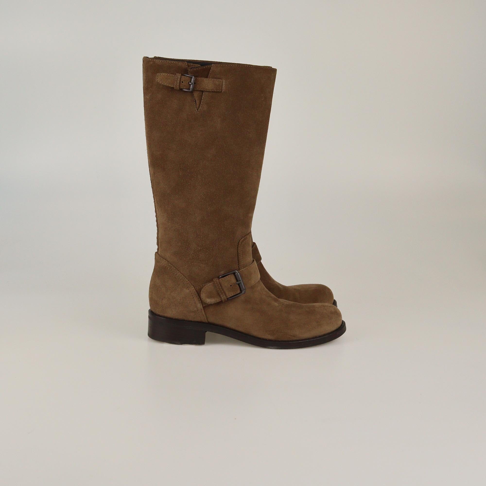Bottega Veneta Brown Riding Boots Womens Bottega Veneta