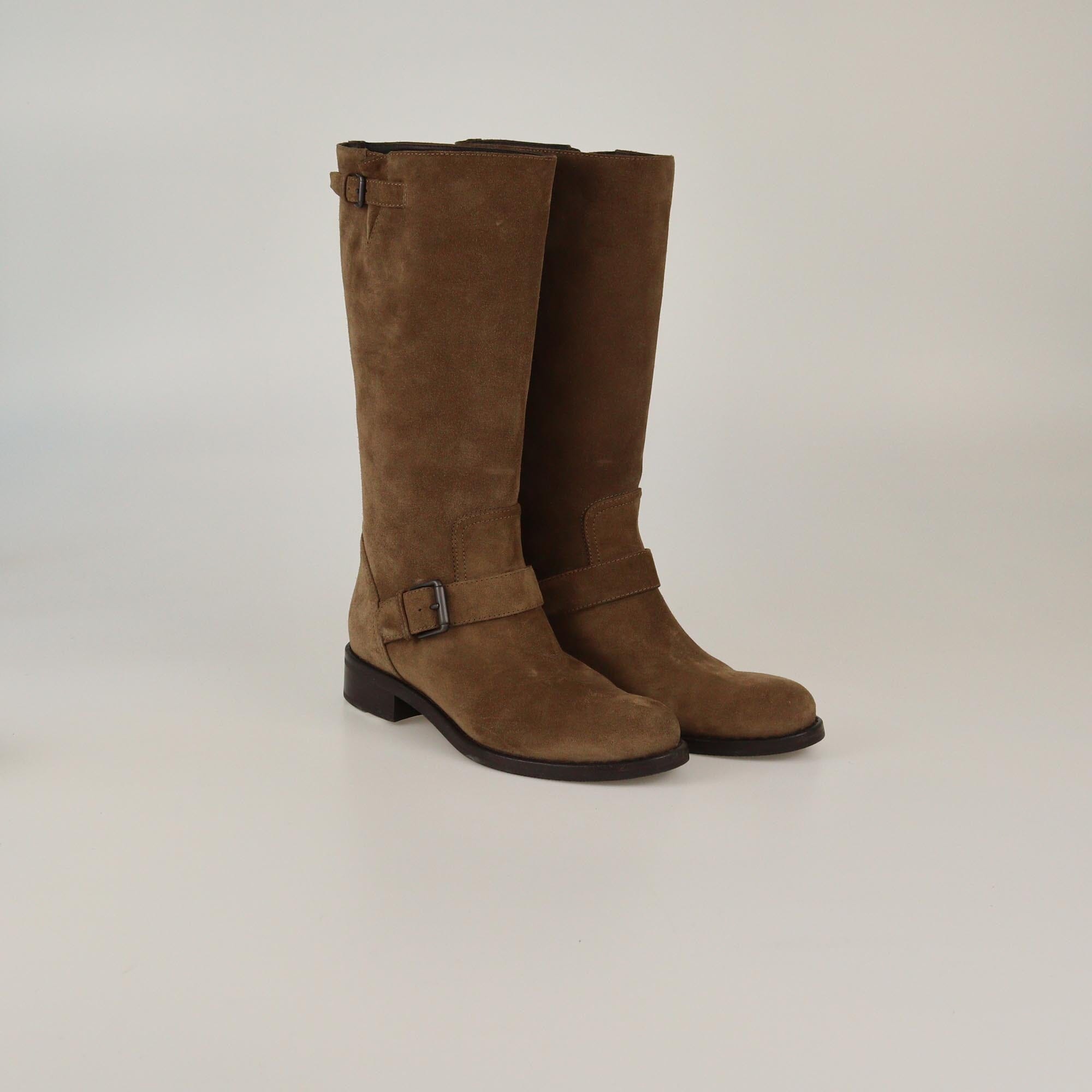 Bottega Veneta Brown Riding Boots Womens Bottega Veneta