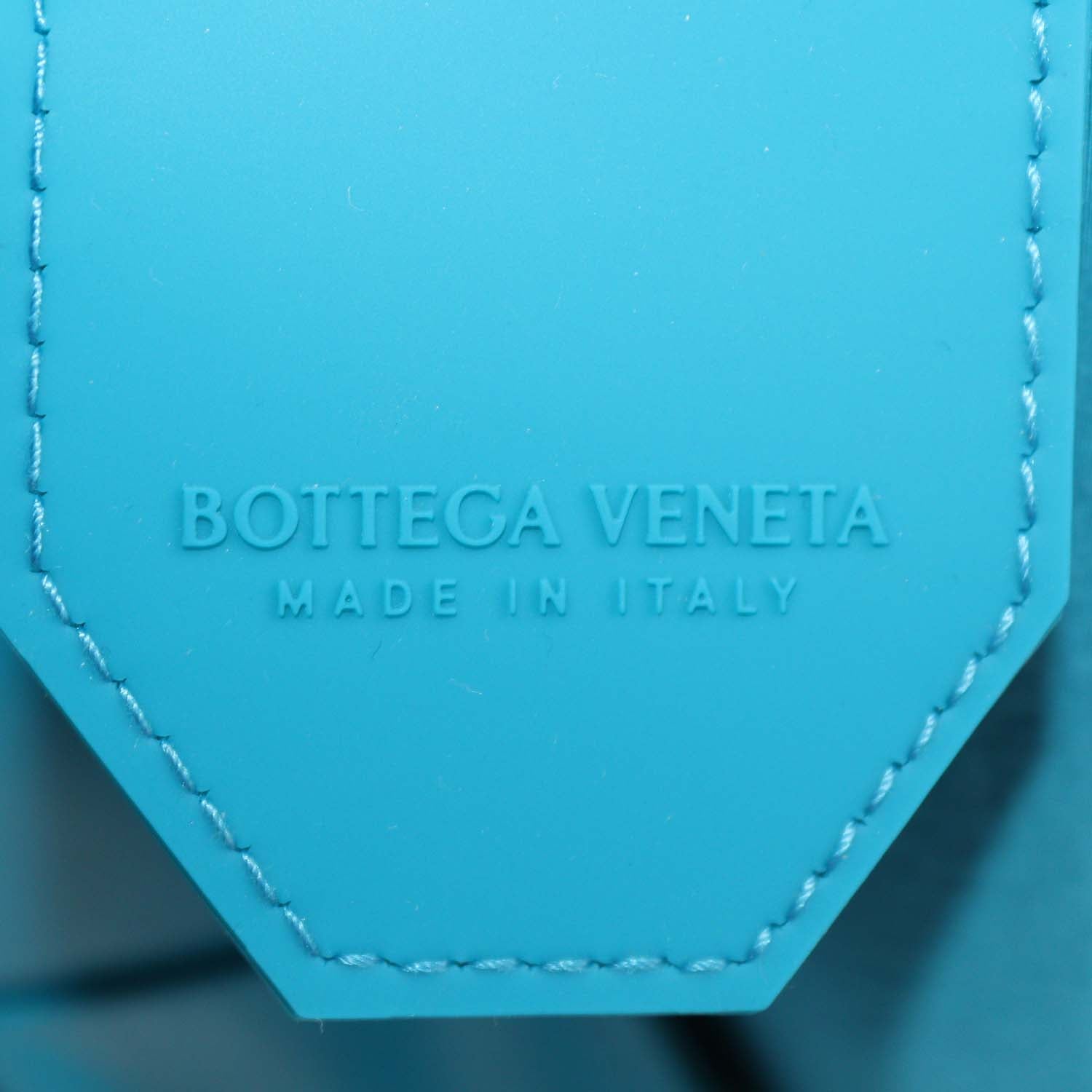 Bottega Veneta Teal Blue Intreccio Leather Mini Cassette Shoulder Bag