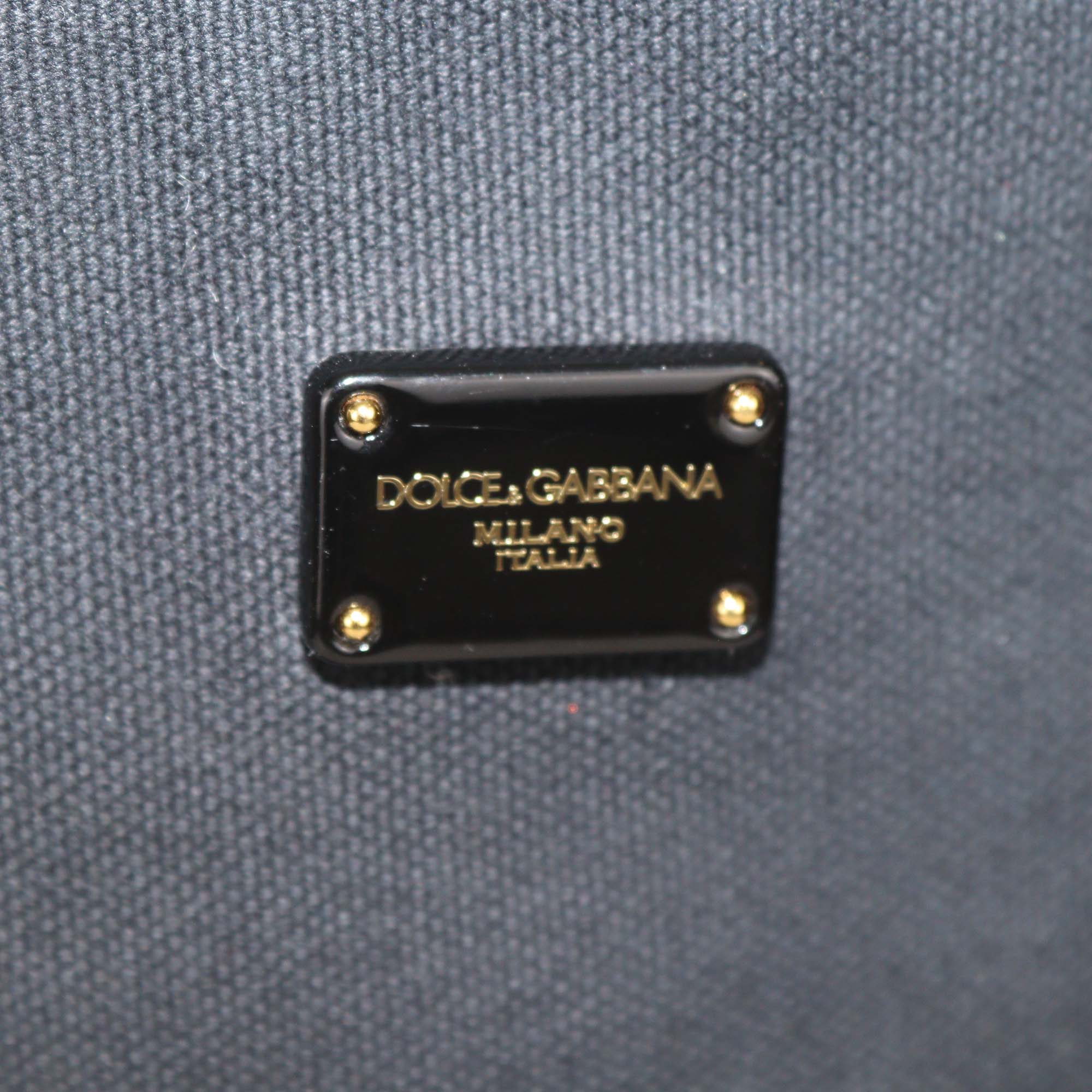 Dolce & Gabbana Black Canvas Portofino High Knee Sneakers