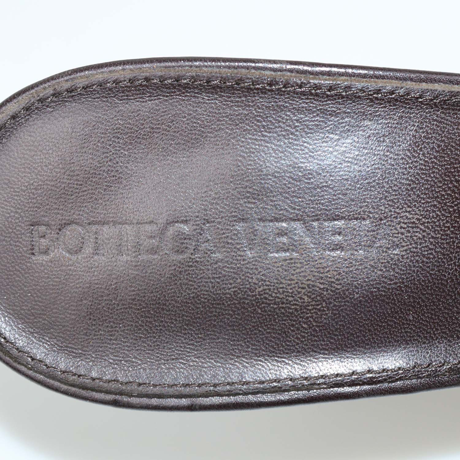 Bottega Veneta Dark Brown Intrecciato Leather Lido Slide Sandals