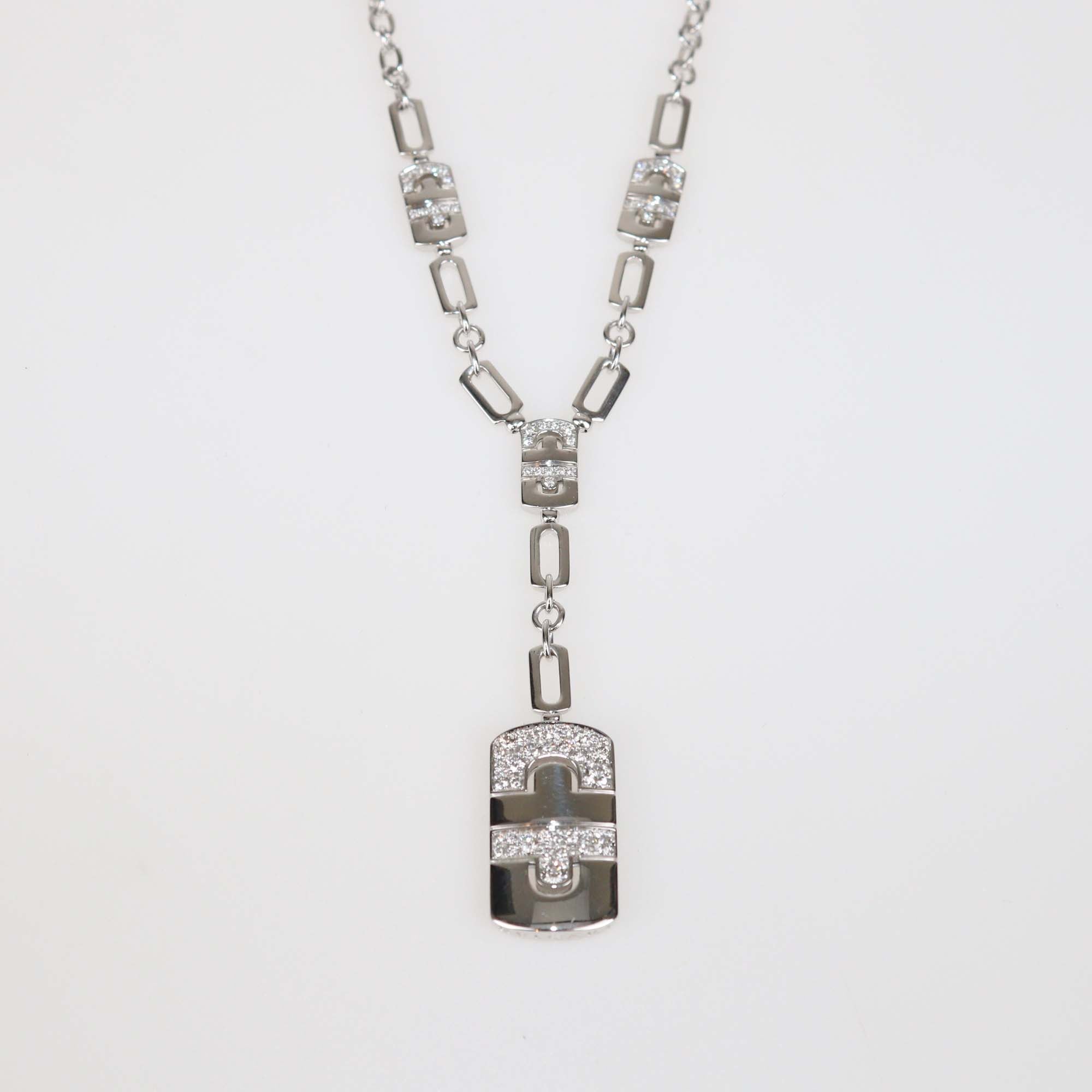Bvlgari Parentsi Diamond 18k White Gold Necklace
