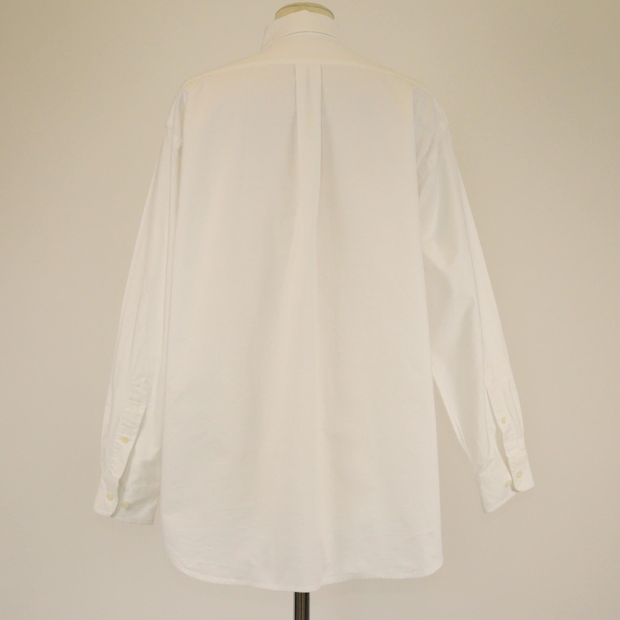 Prada White Embroidered Oxford Shirt Womens Prada