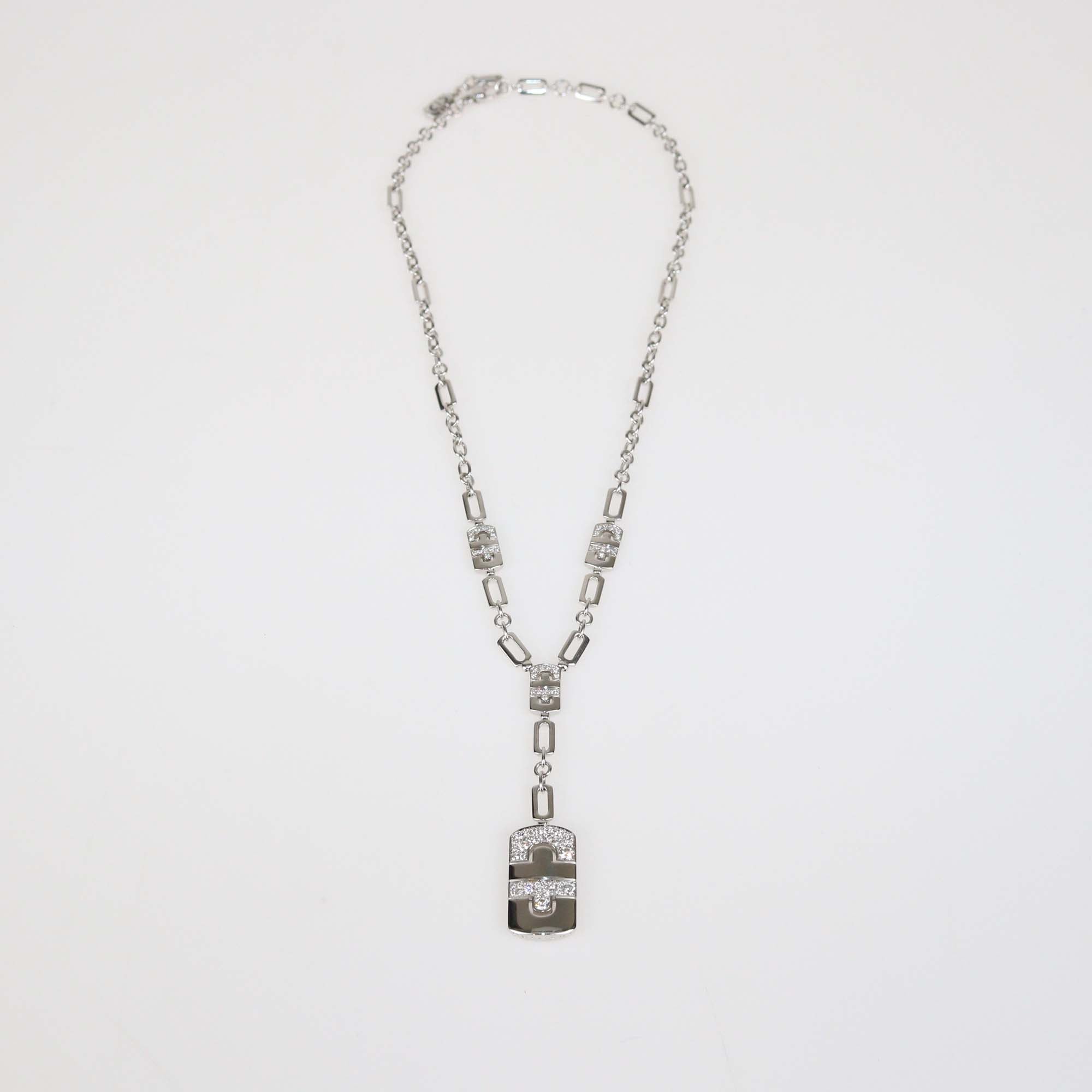 Bvlgari Parentsi Diamond 18k White Gold Necklace