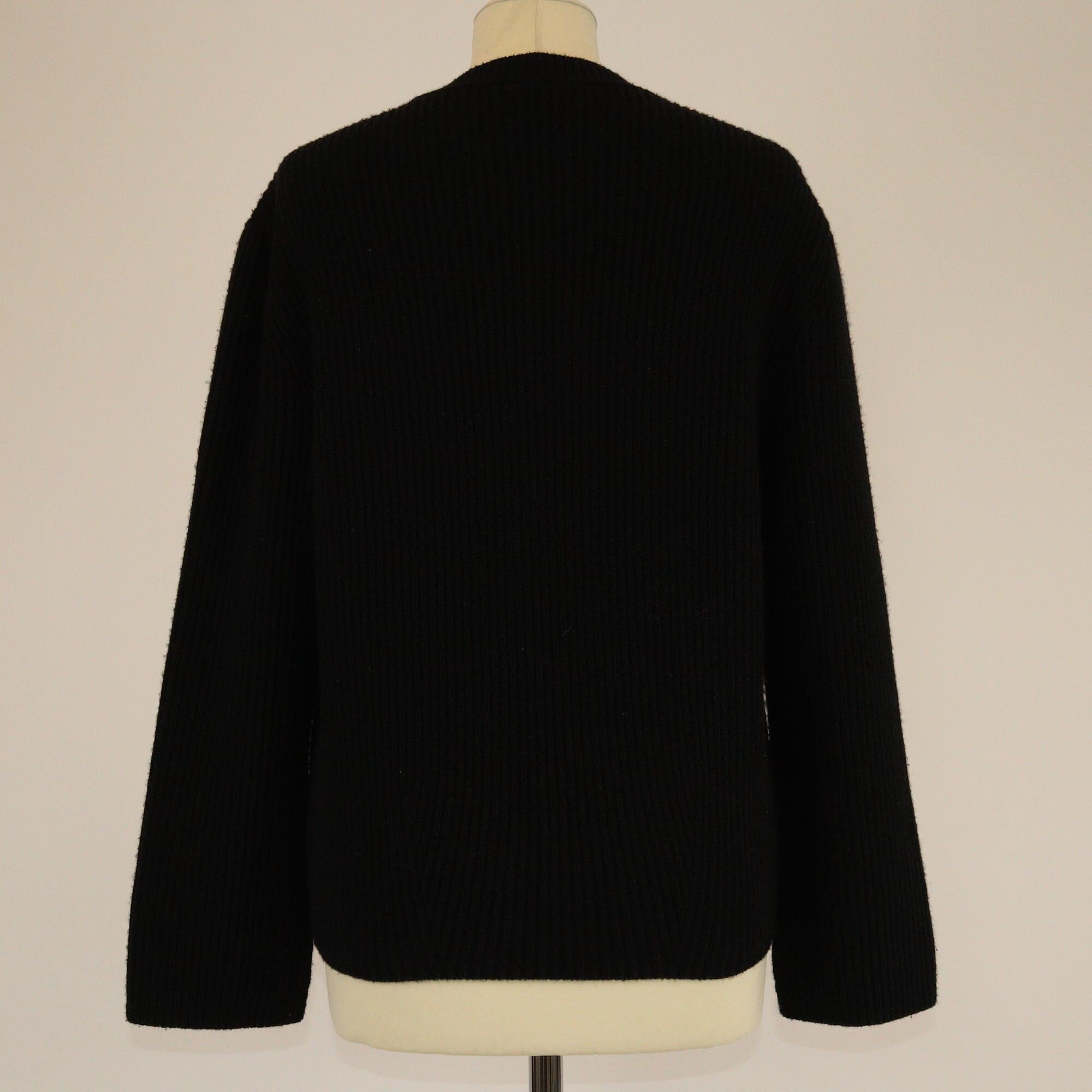 Louis Vuitton Black Embroidered Patch Detailed Long Sleeve Sweater Womens Louis Vuitton