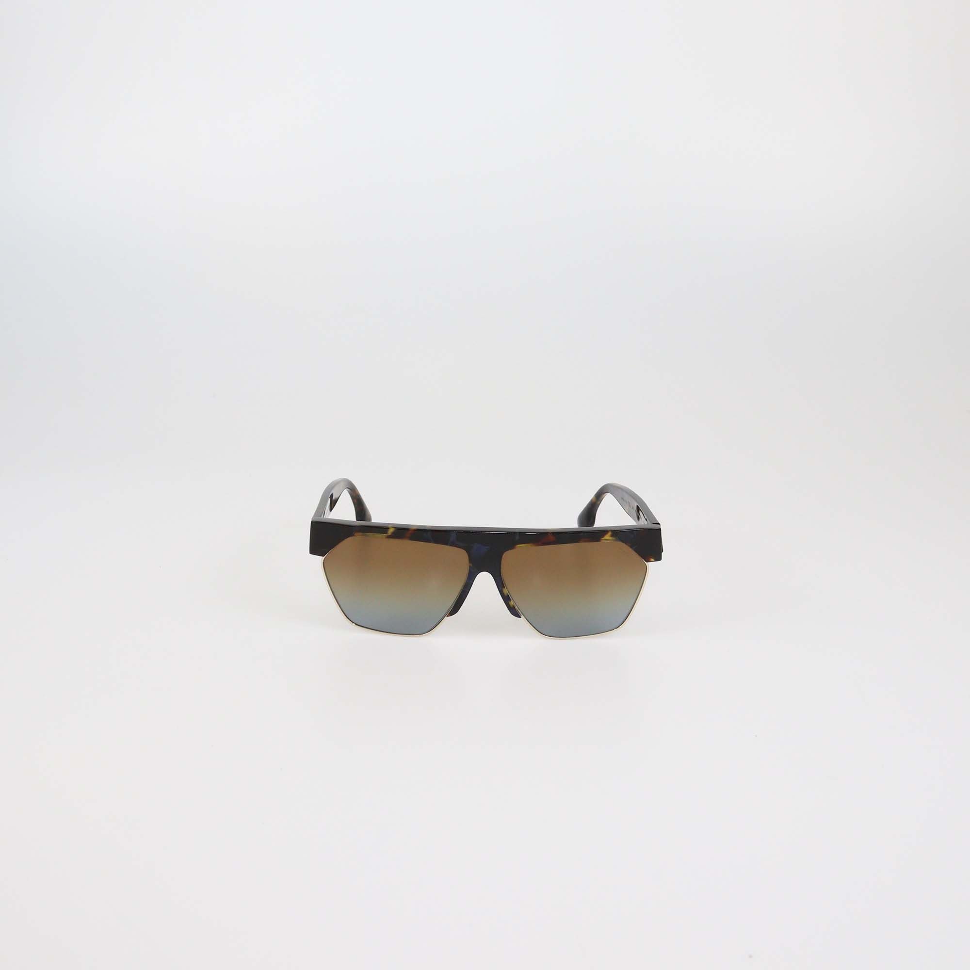 Victoria Beckham Brown Tortoise Gradient Sunglasses