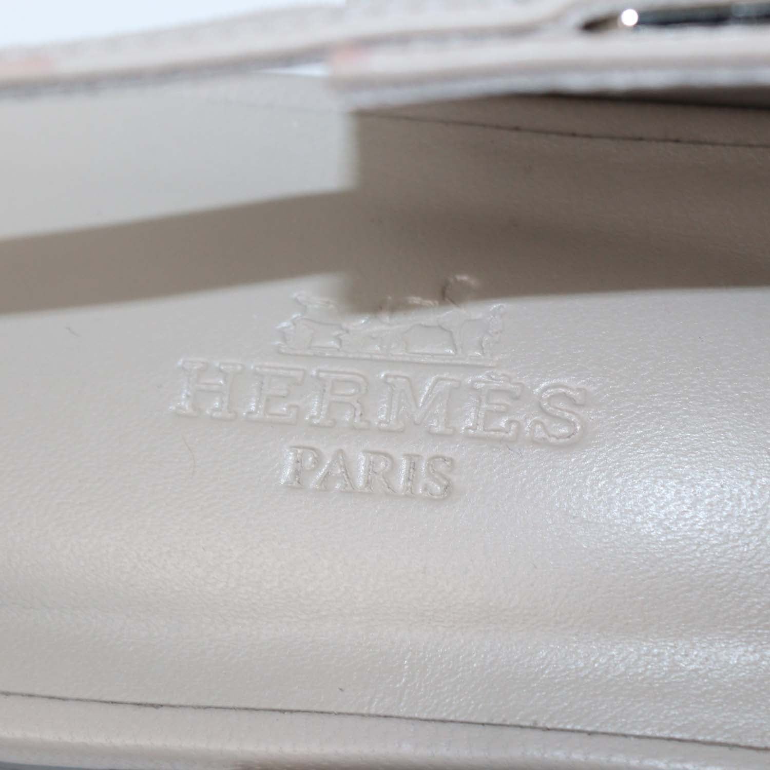 Hermes Beige Nomade Leather Lovely Slingback Pumps