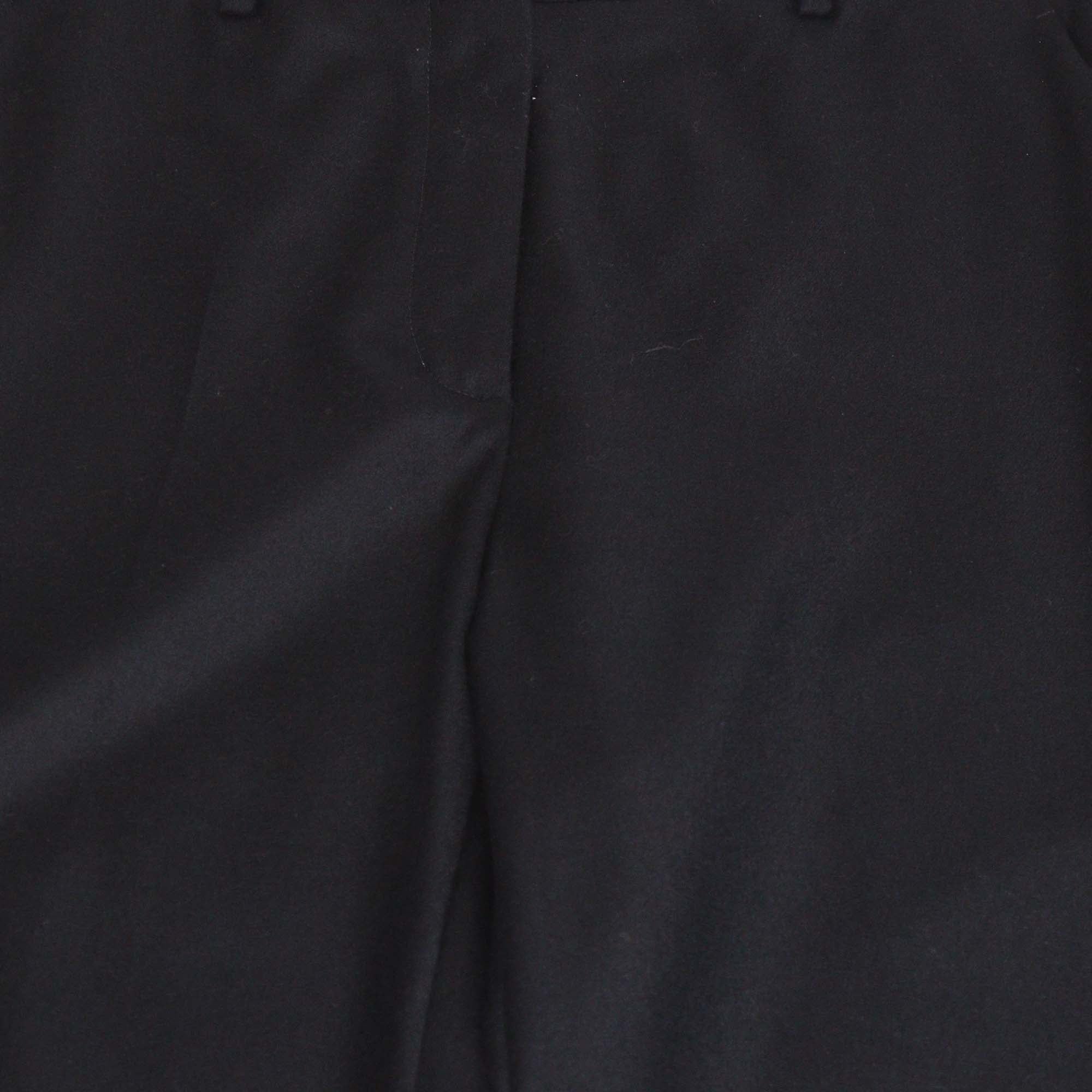 Loro Piana Dark Blue Wool Cashmere Blend Dermot Straight Fit Trouser