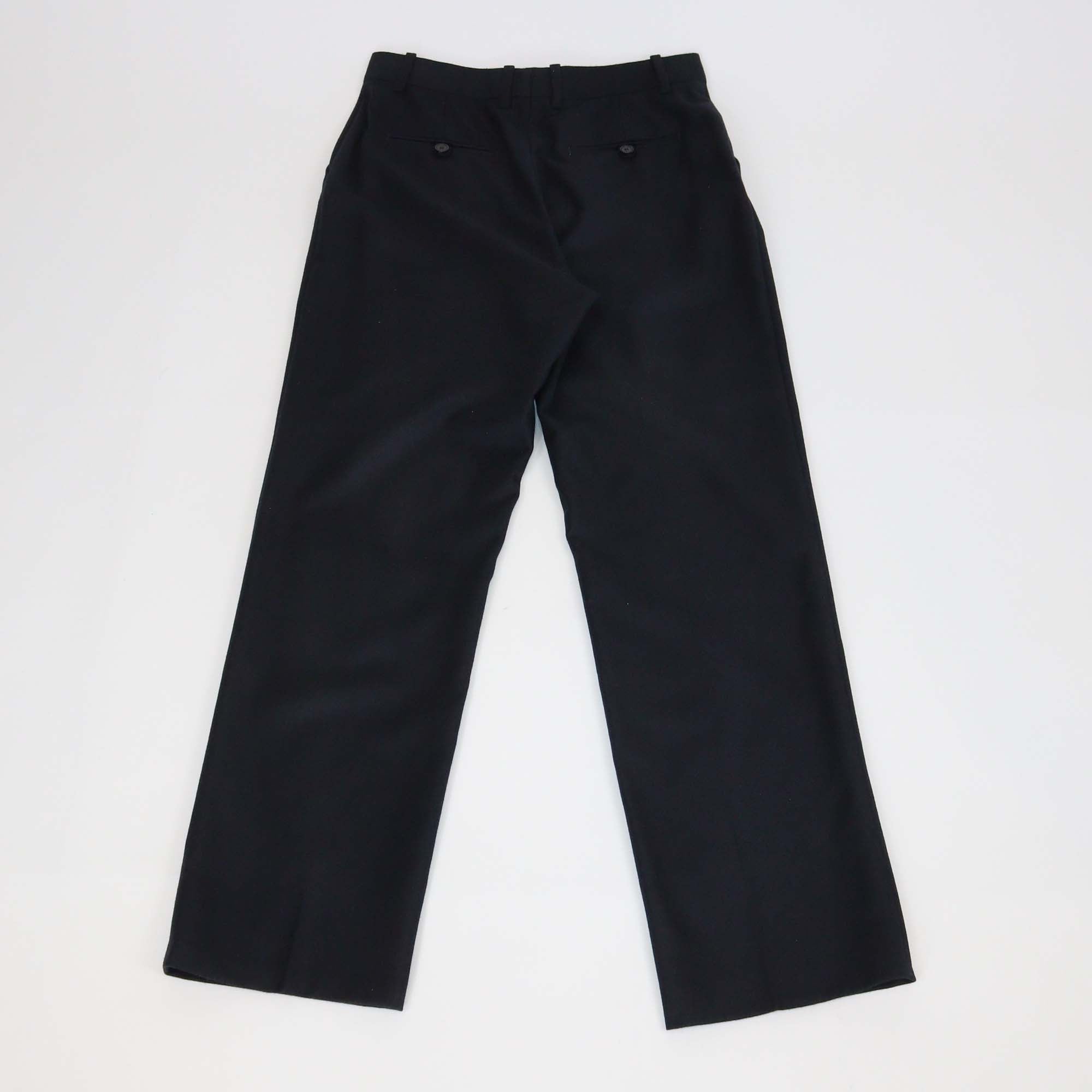 Loro Piana Dark Blue Wool Cashmere Blend Dermot Straight Fit Trouser