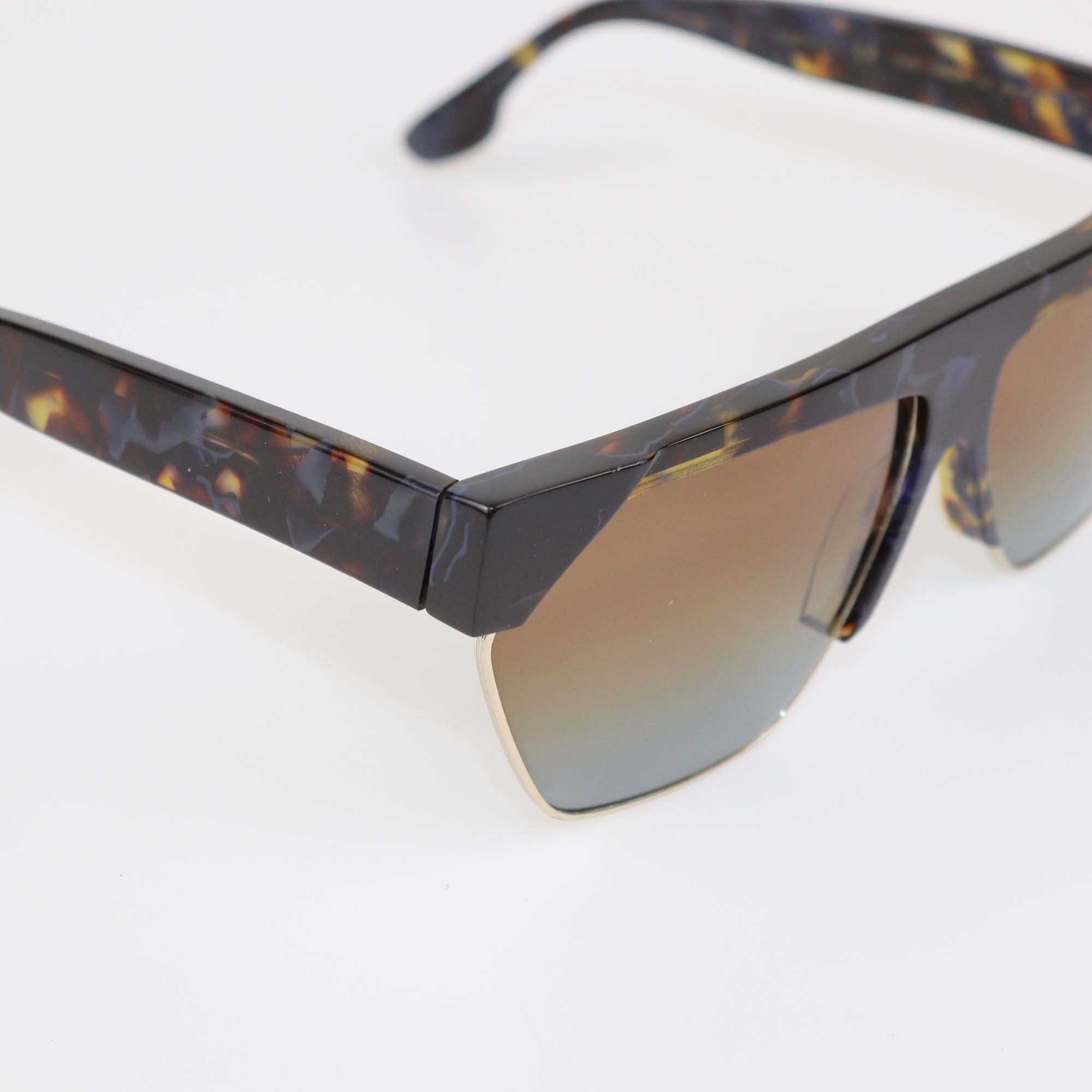 Victoria Beckham Brown Tortoise Gradient Sunglasses