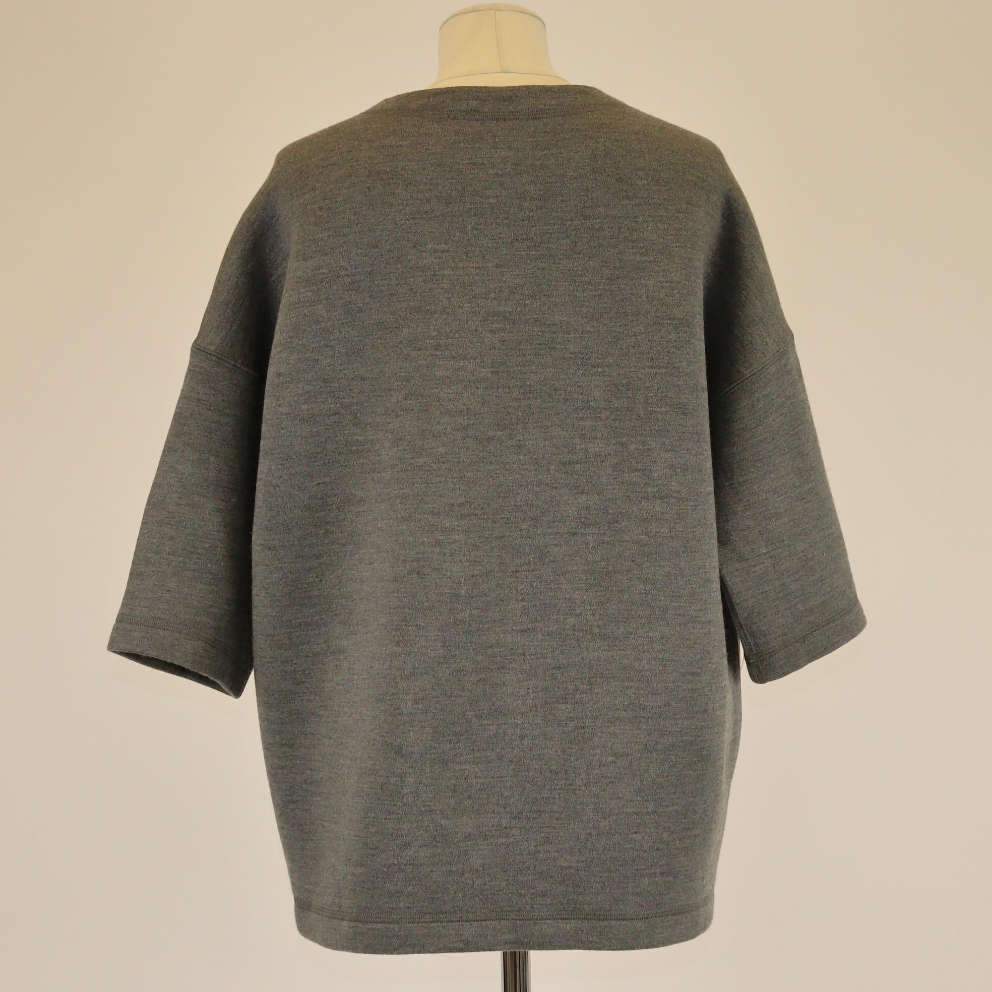Christian Dior Grey Crystals Embellished Short Sleeve Top Womens Christian Dior