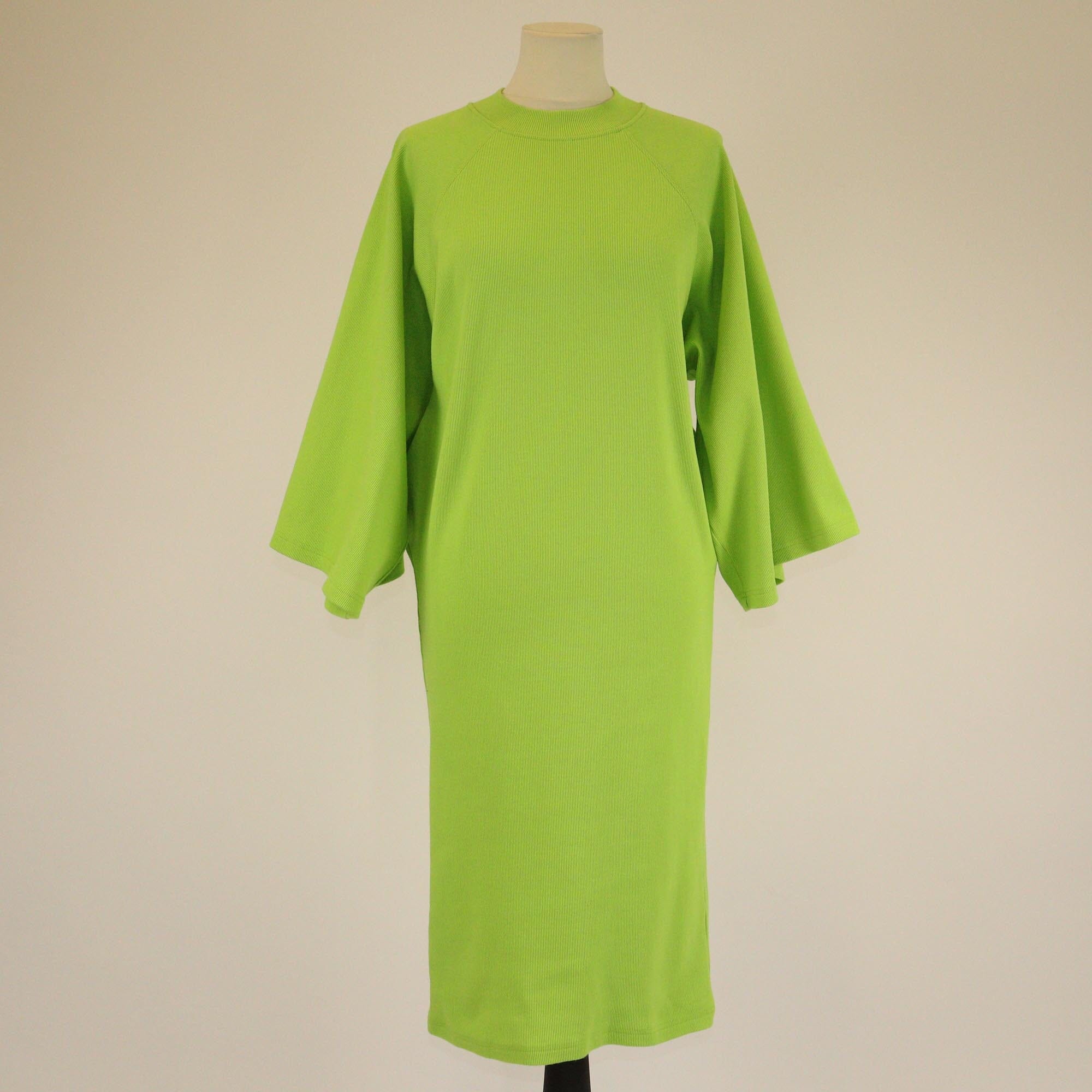 The Anttico Green Three-Quarter Sleeve Crew Neck Shift Dress Womens The Anttico