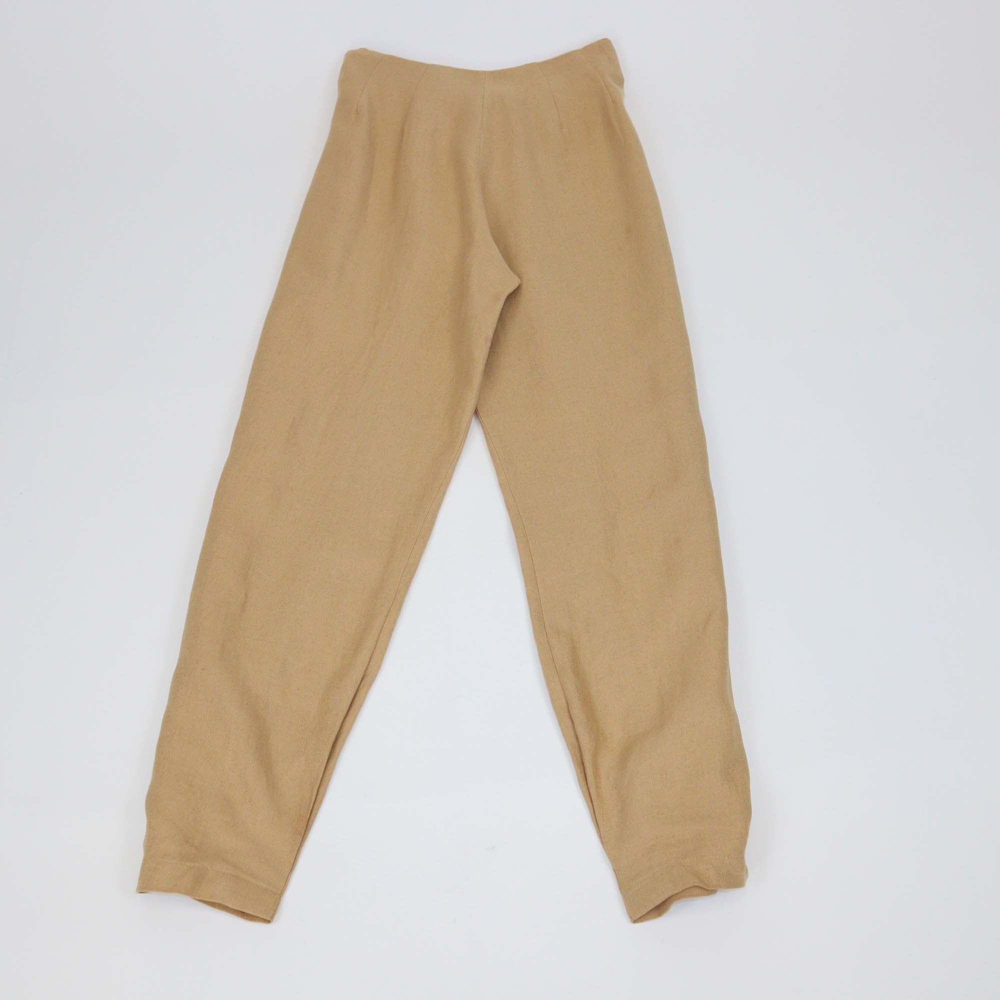 Loro Piana Beige Linen Marylen Antigua Tapered Trousers