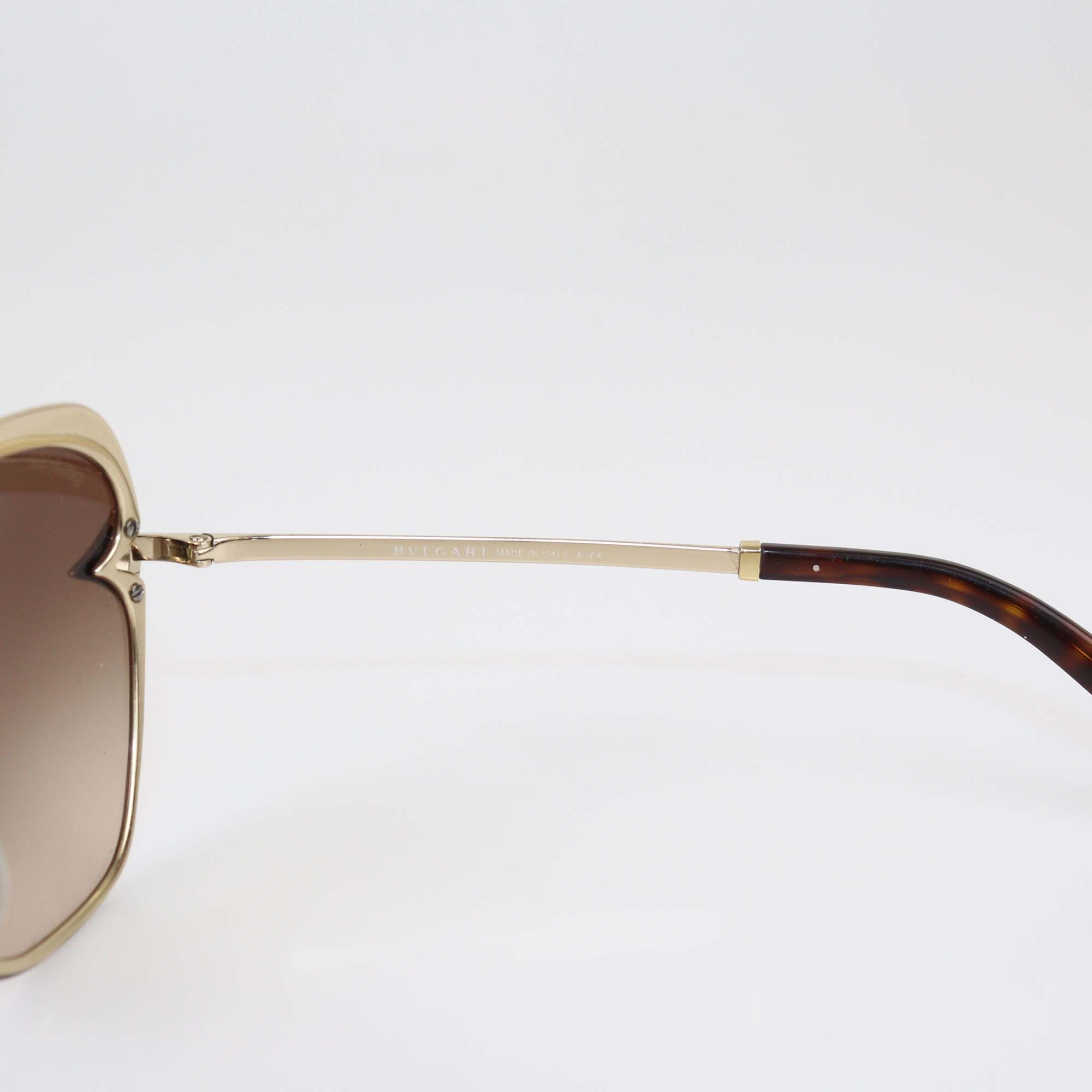 Bvlgari Brown Gradient Round Sunglasses