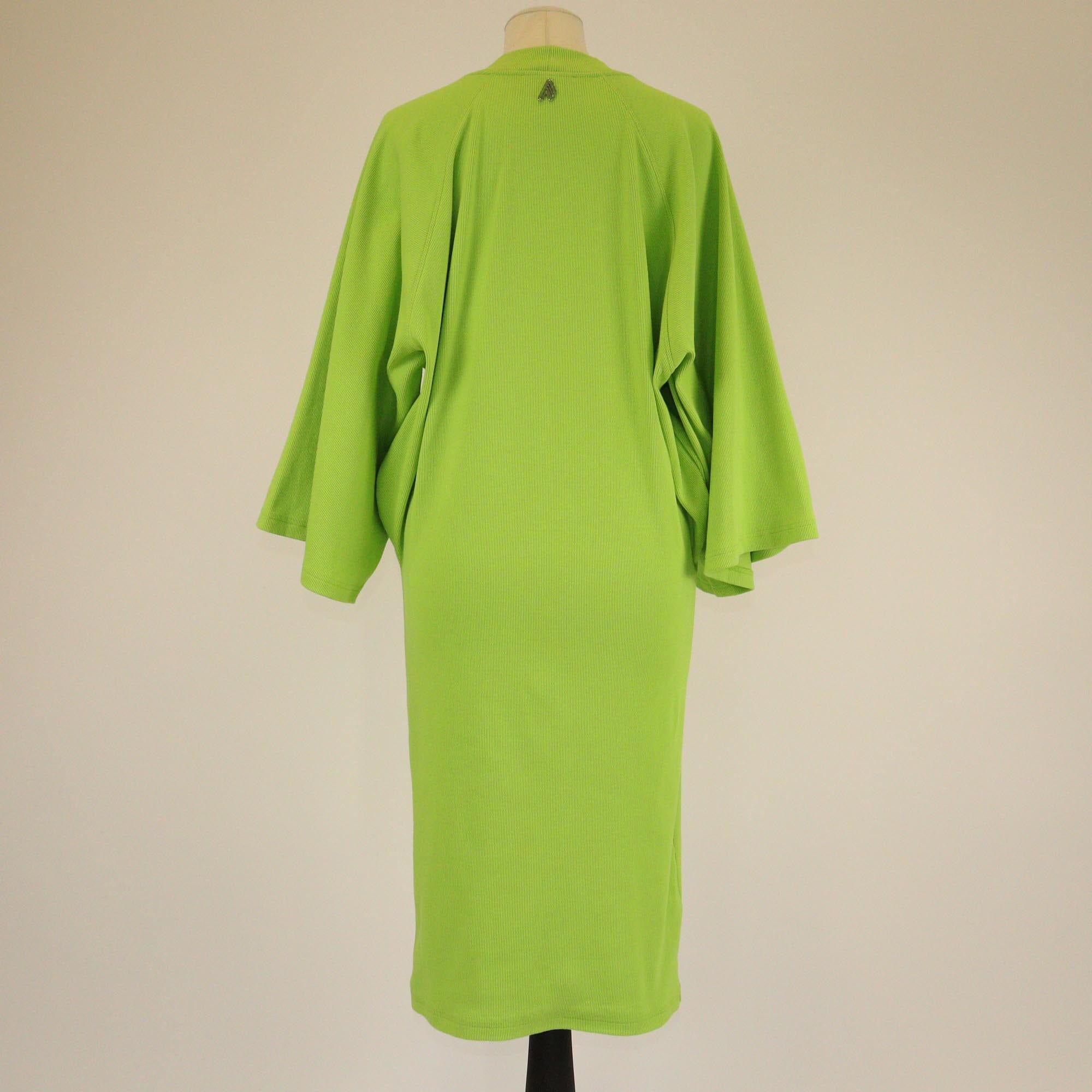 The Anttico Green Three-Quarter Sleeve Crew Neck Shift Dress Womens The Anttico