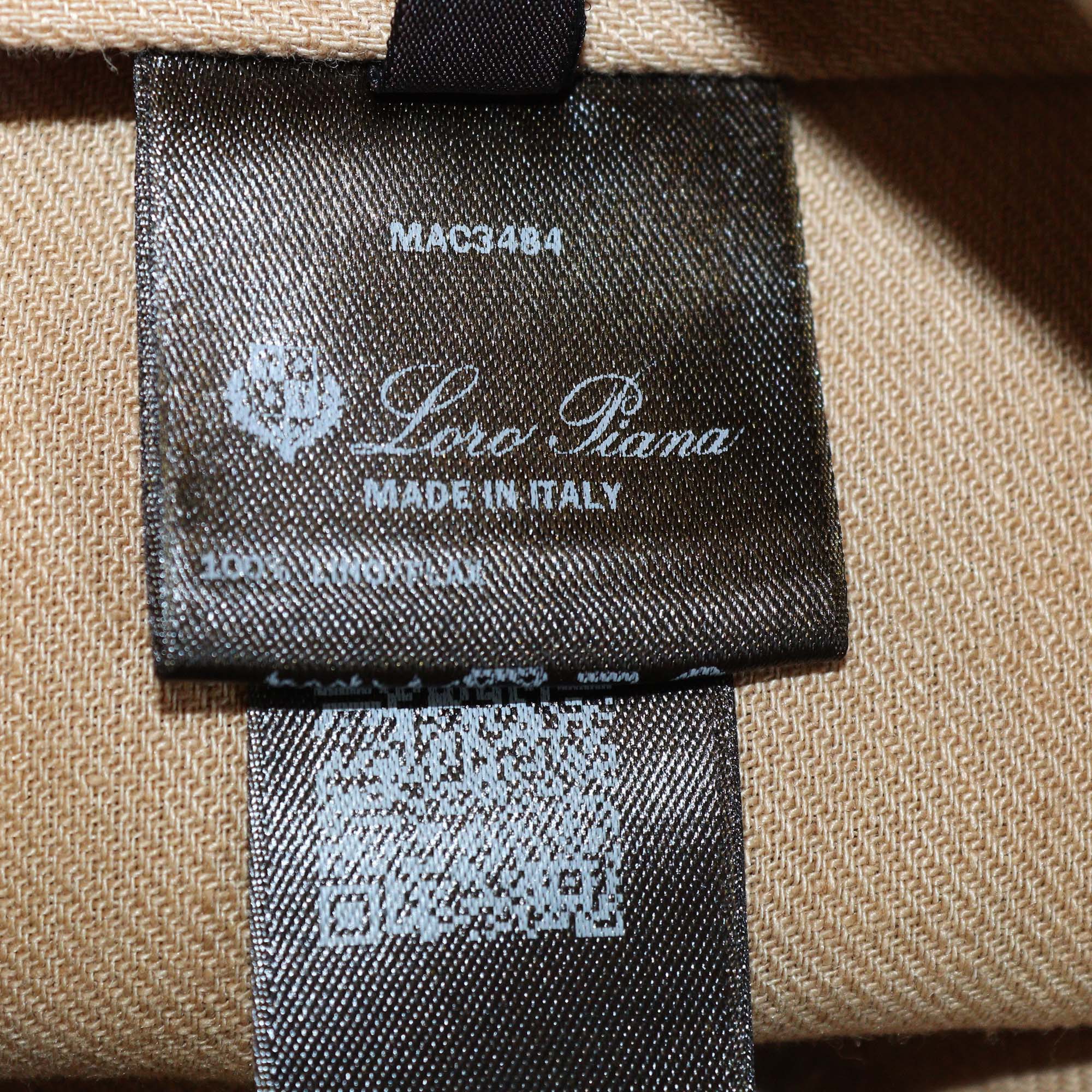 Loro Piana Beige Linen Marylen Antigua Tapered Trousers