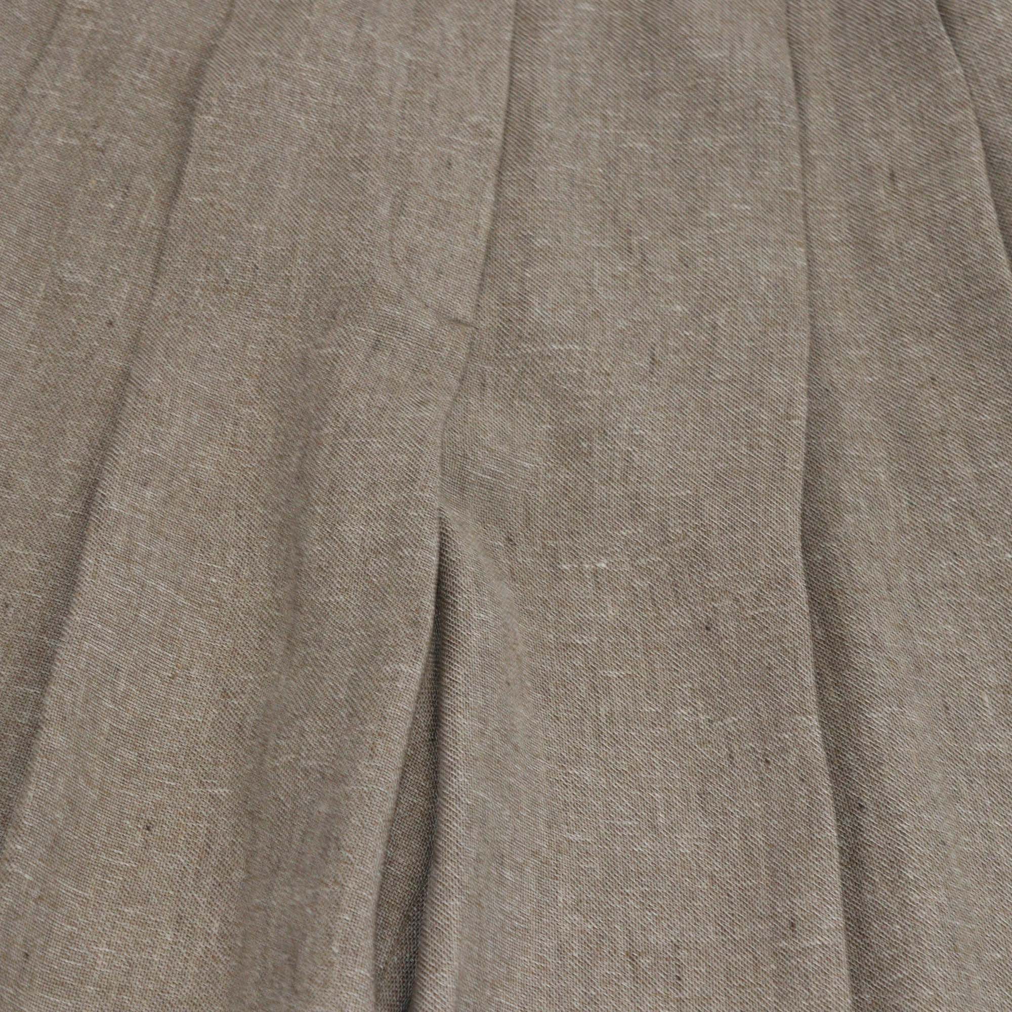 Loro Piana Brown Linen Kurt Sartorial Wide Leg Trouser