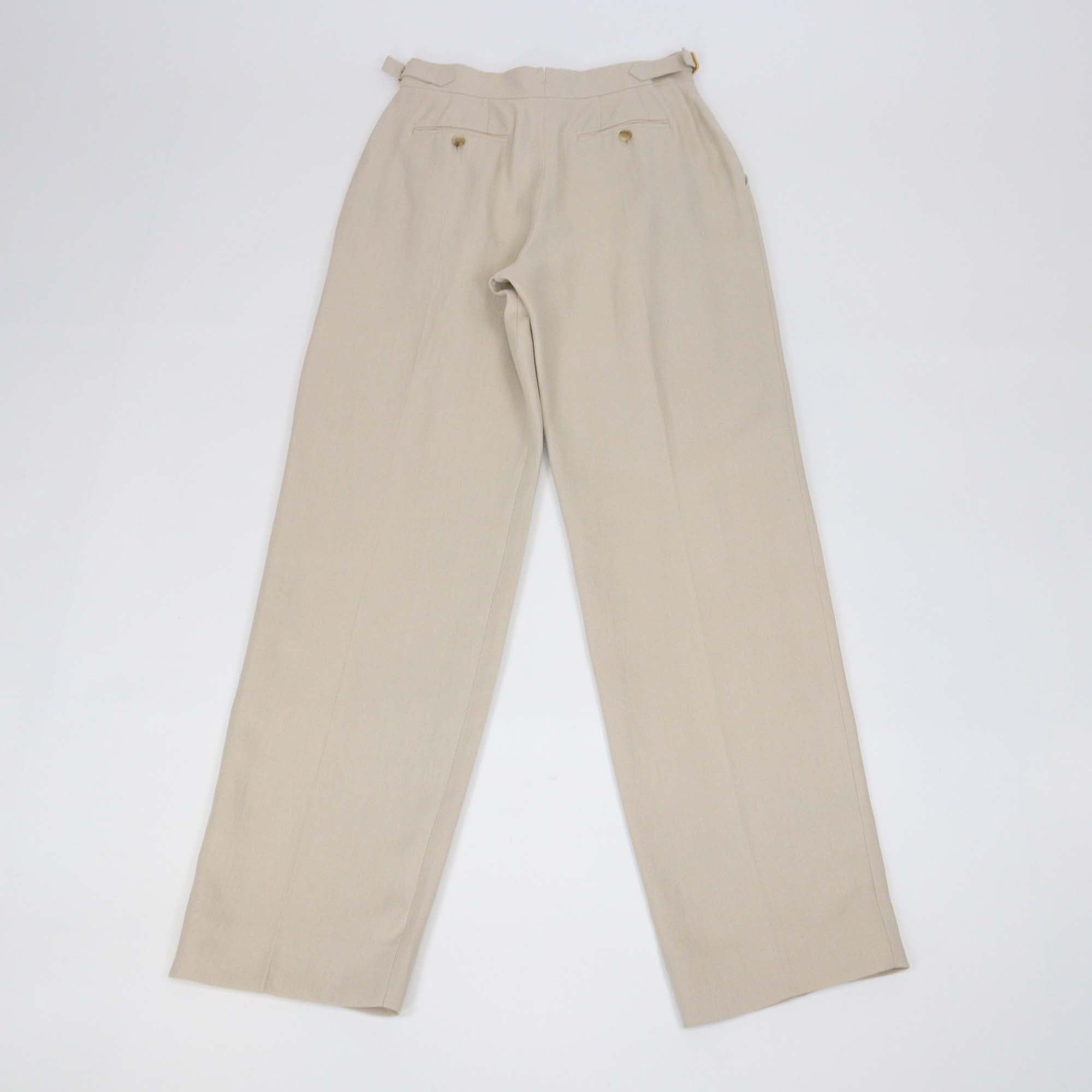 Loro Piana Sunlit Cream Linen Malik Trouser
