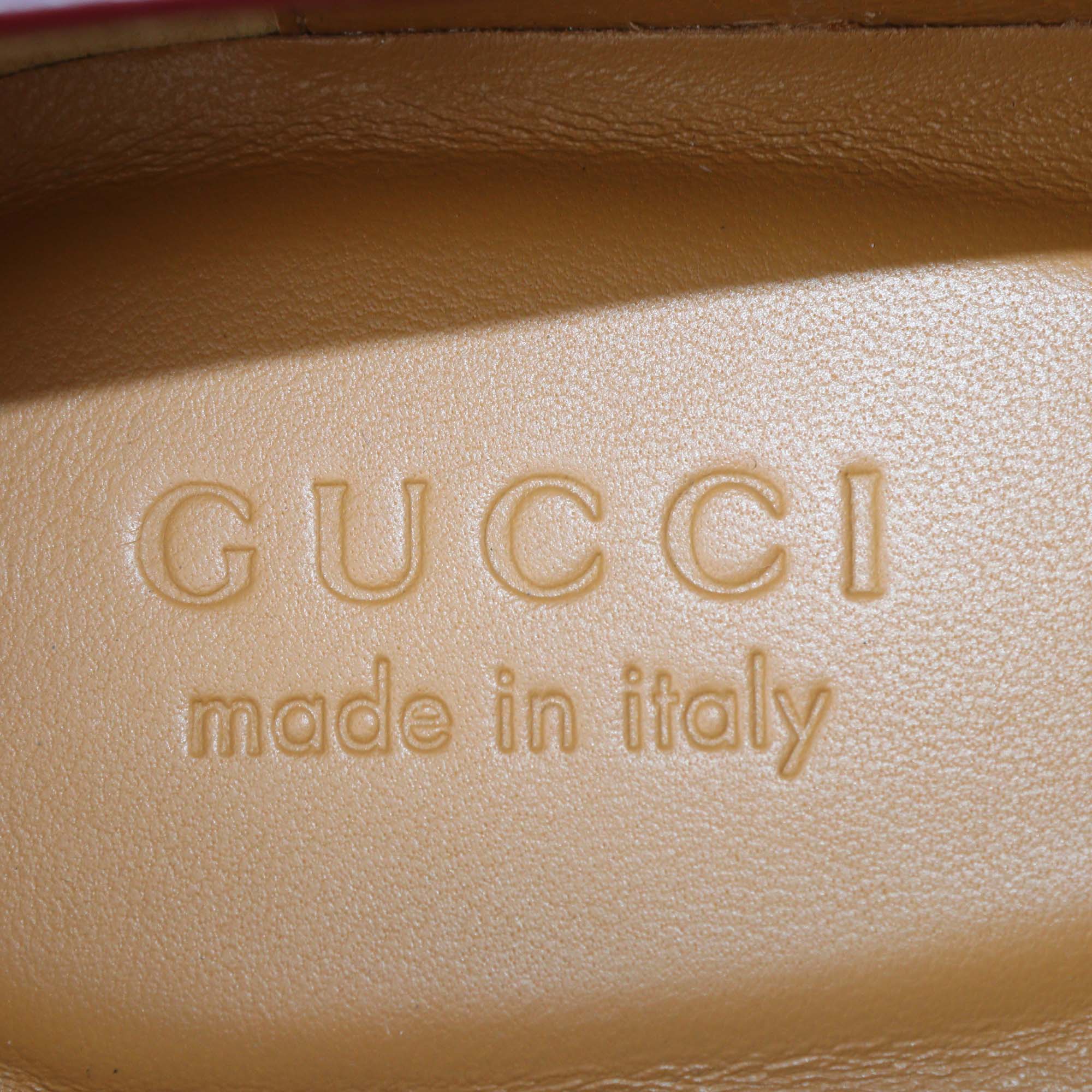 Gucci Burgundy Leather Horsebit Loafers