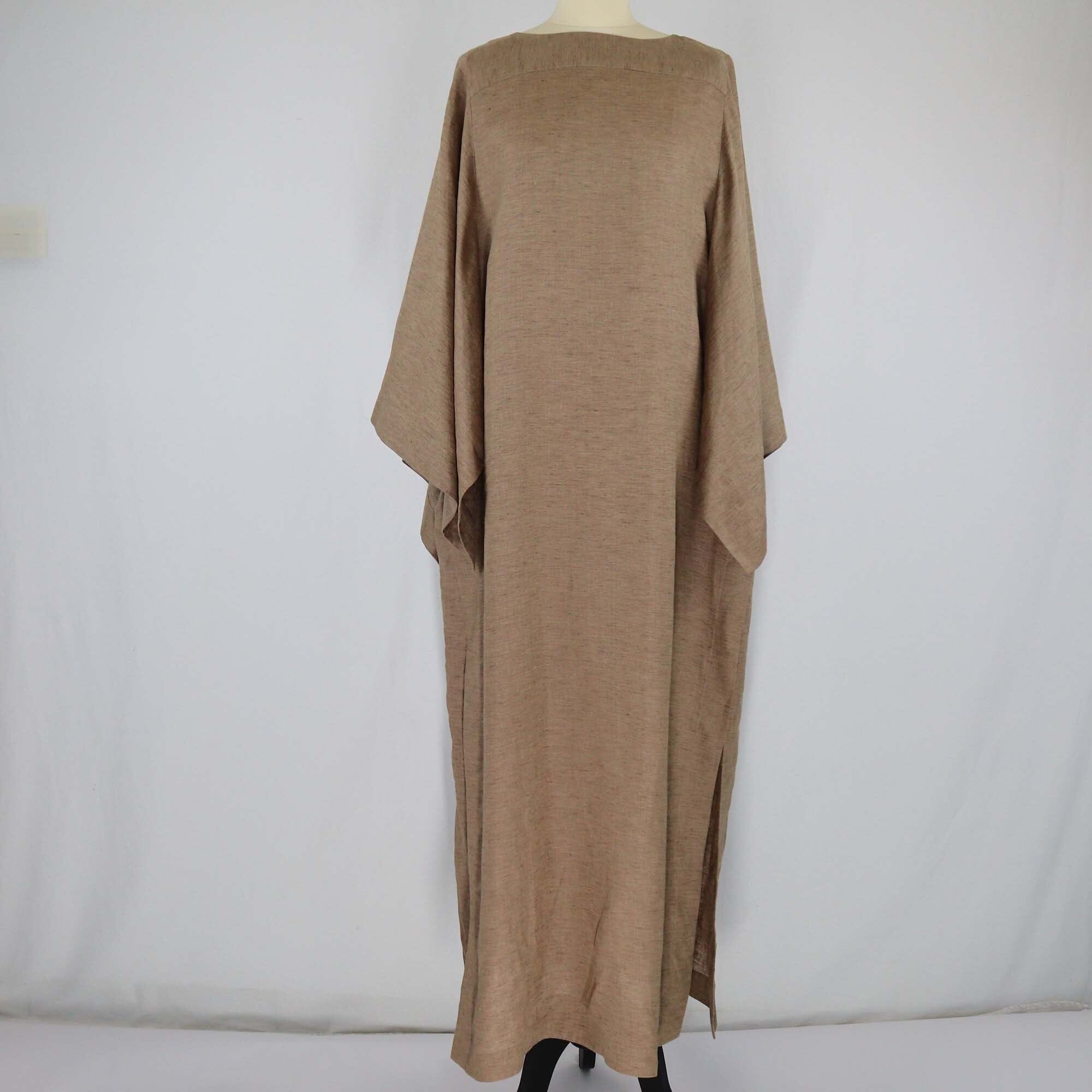 Loro Piana Brown Long Caftan Dress Clothing Loro Piana