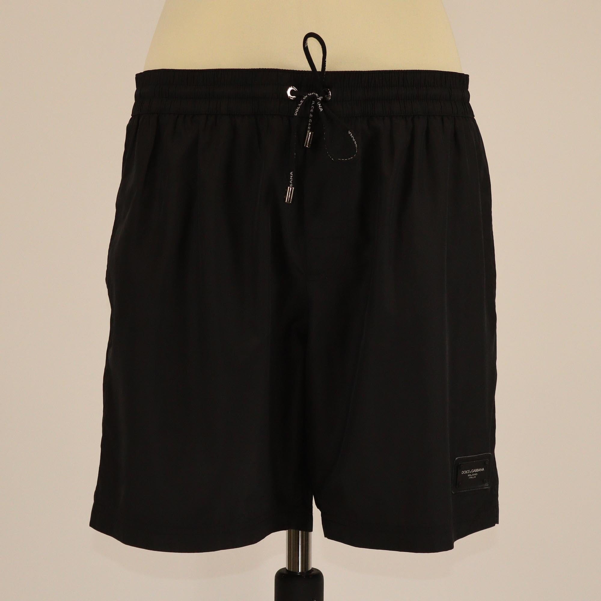 Dolce & Gabbana Black Branded Tag Swim Short Mens Dolce & Gabbana