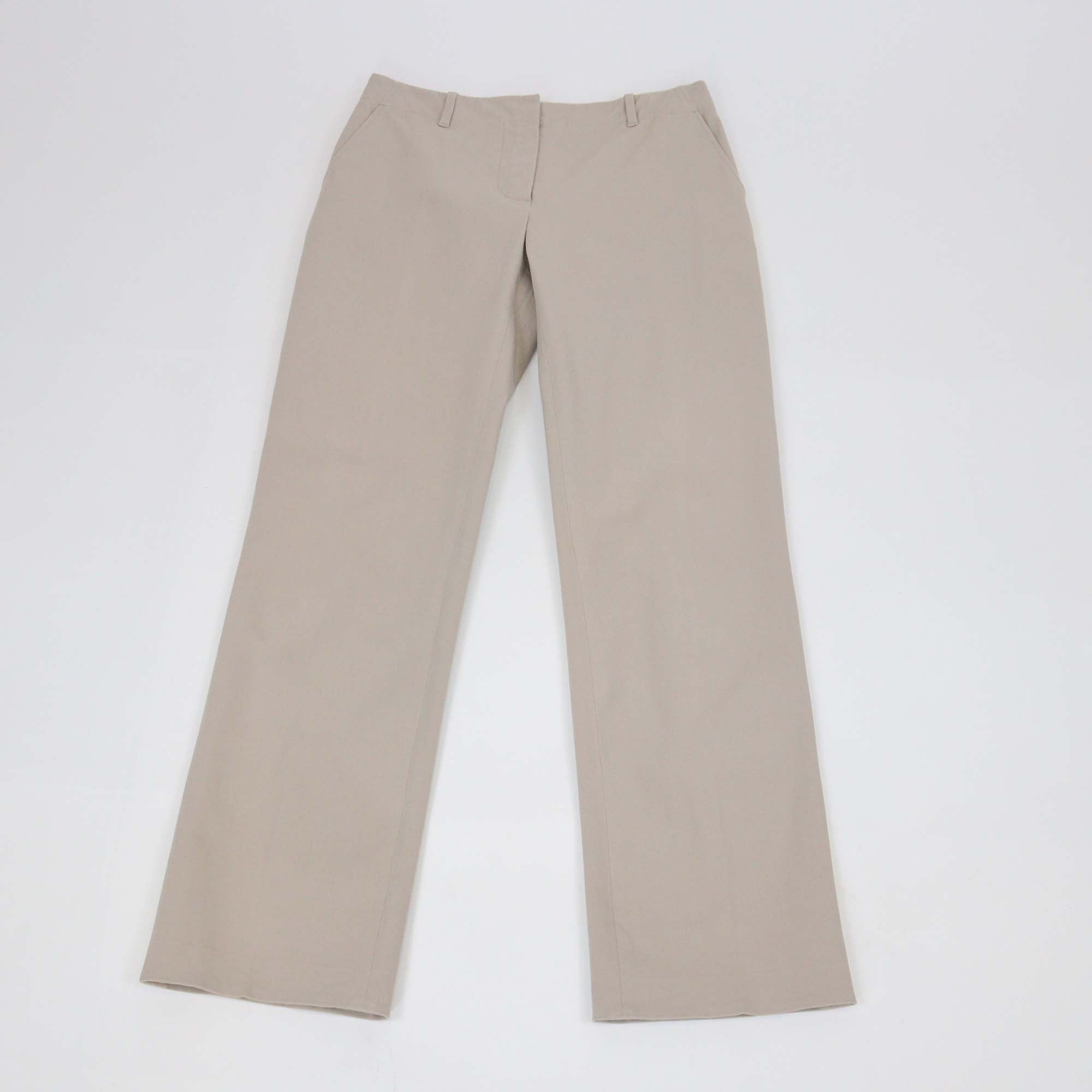 Loro Piana Beige Cotton Straight Leg Pants