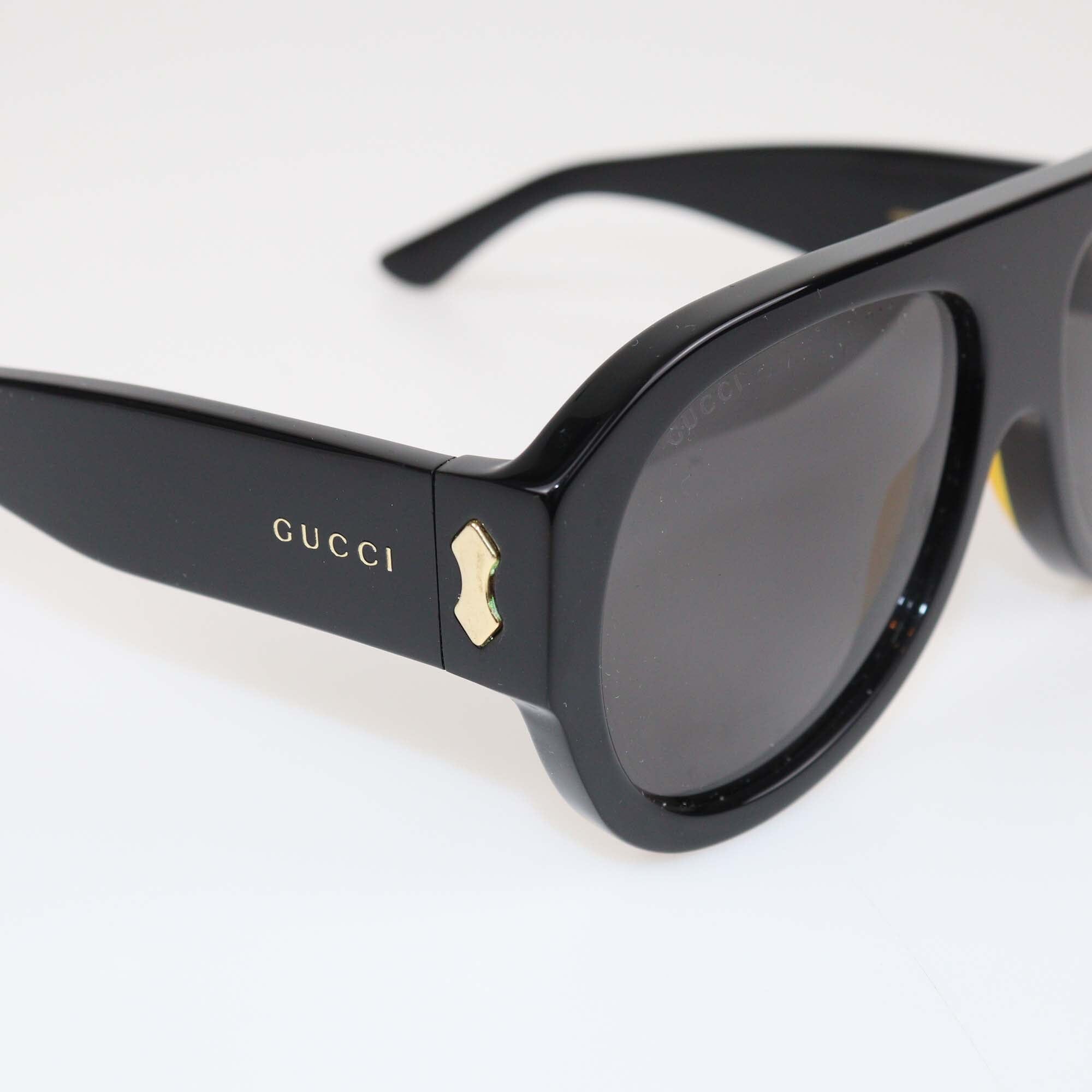 Gucci Black Aviator Sunglasses Womens Gucci