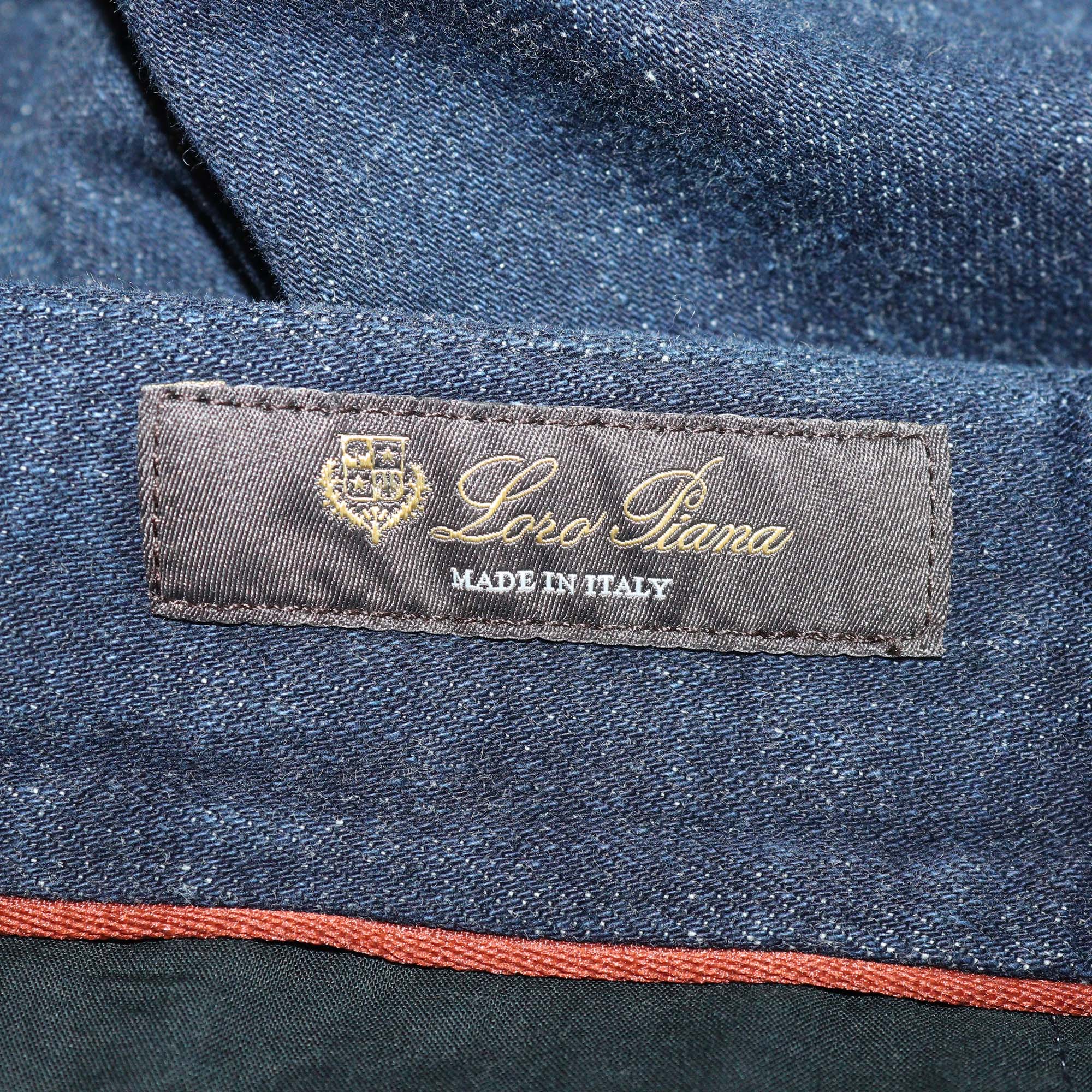 Loro Piana Dark Blue Denim Winter Derk Pants