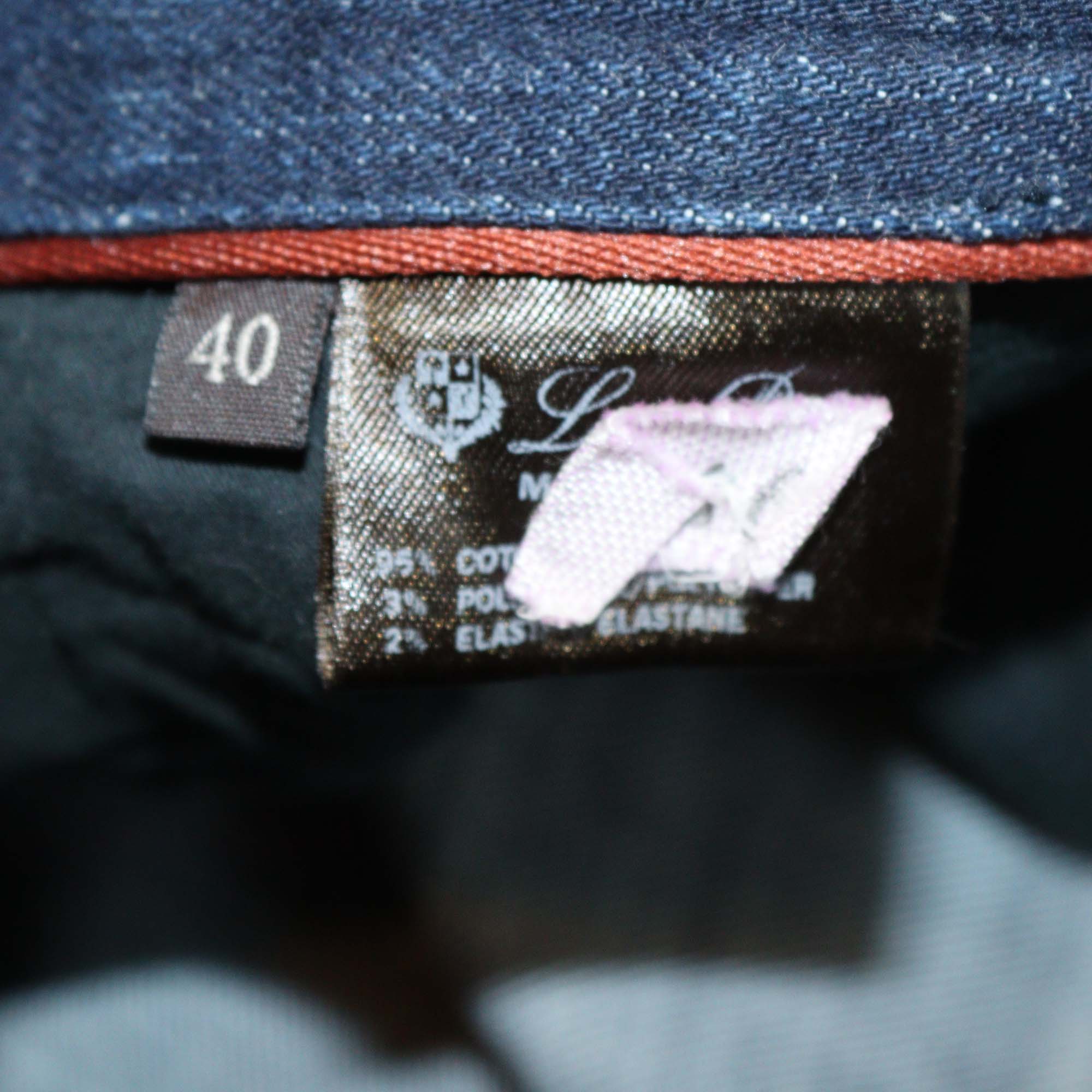 Loro Piana Dark Blue Denim Winter Derk Pants