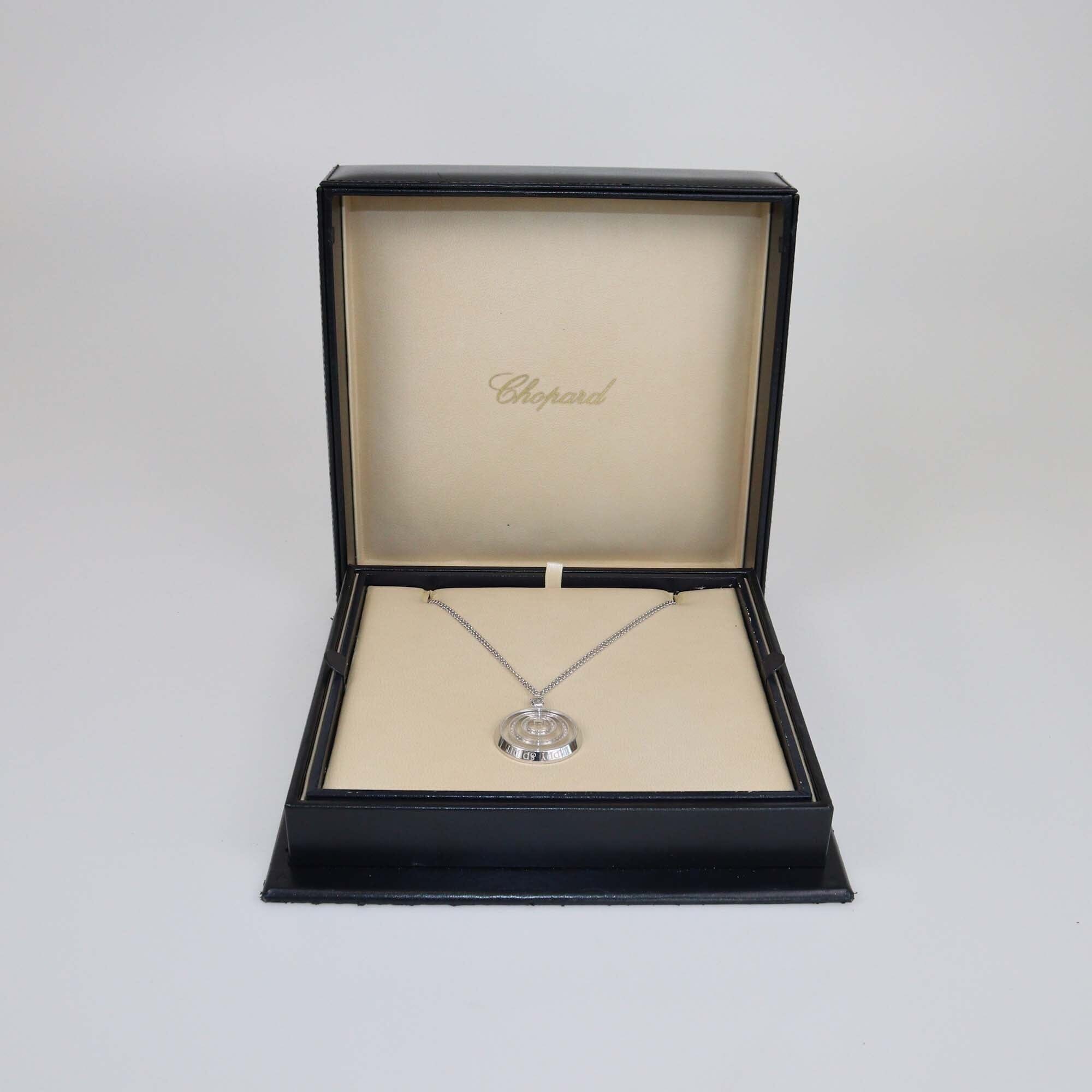 Chopard Happy Diamond Happy Spirit Diamond 18k White Gold Necklace Womens Chopard