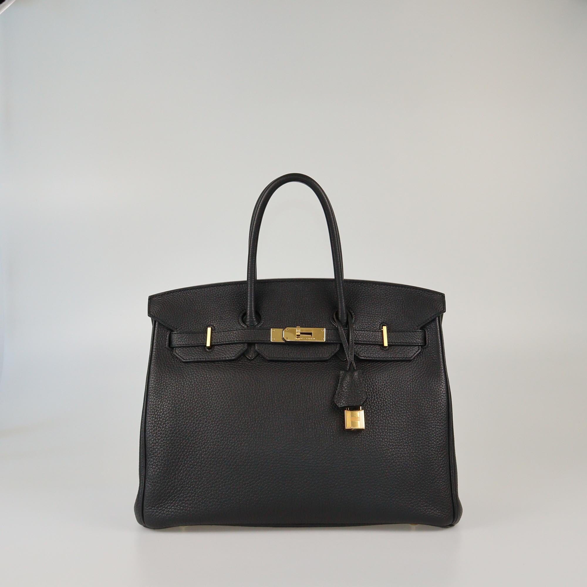 Hermes Black Togo Birkin Retourne 35 GHW Womens Hermes