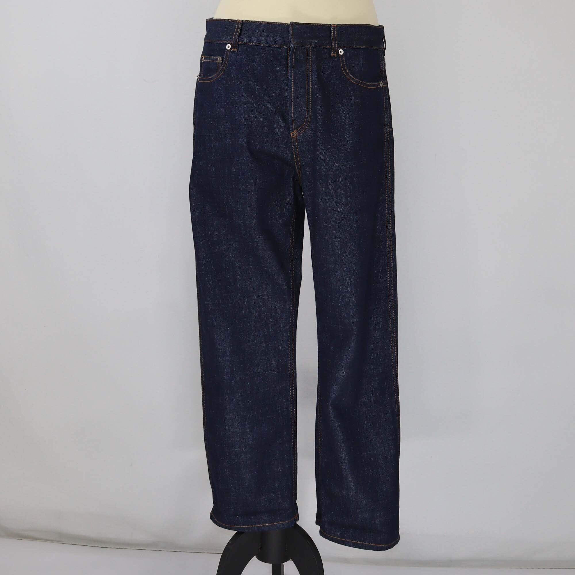 Christian Dior Dark Blue Straight Leg Pants Clothing Christian Dior
