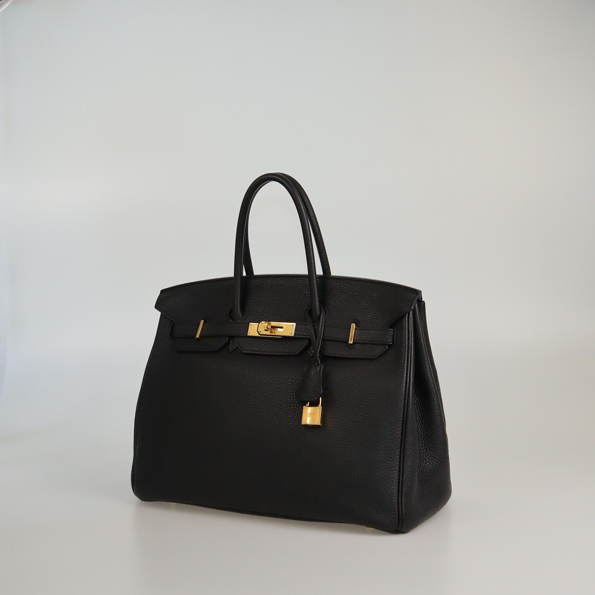 Hermes Black Togo Birkin Retourne 35 GHW Womens Hermes