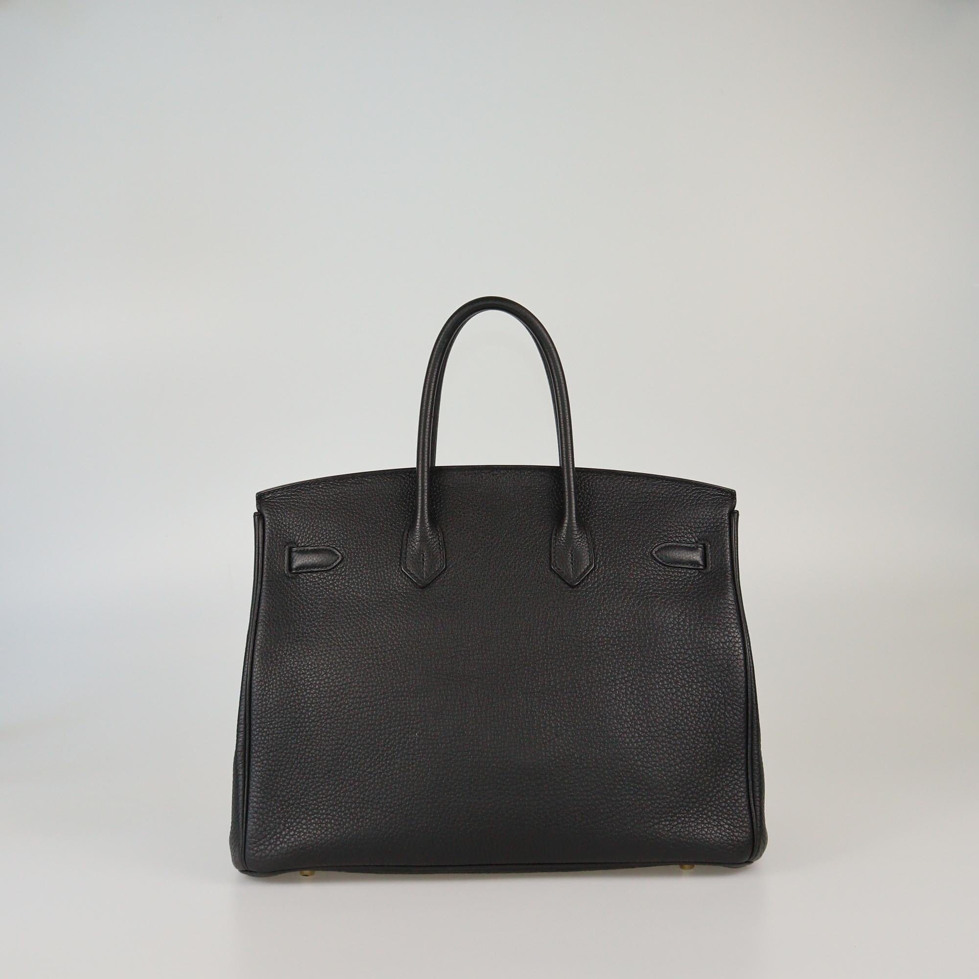 Hermes Black Togo Birkin Retourne 35 GHW Womens Hermes