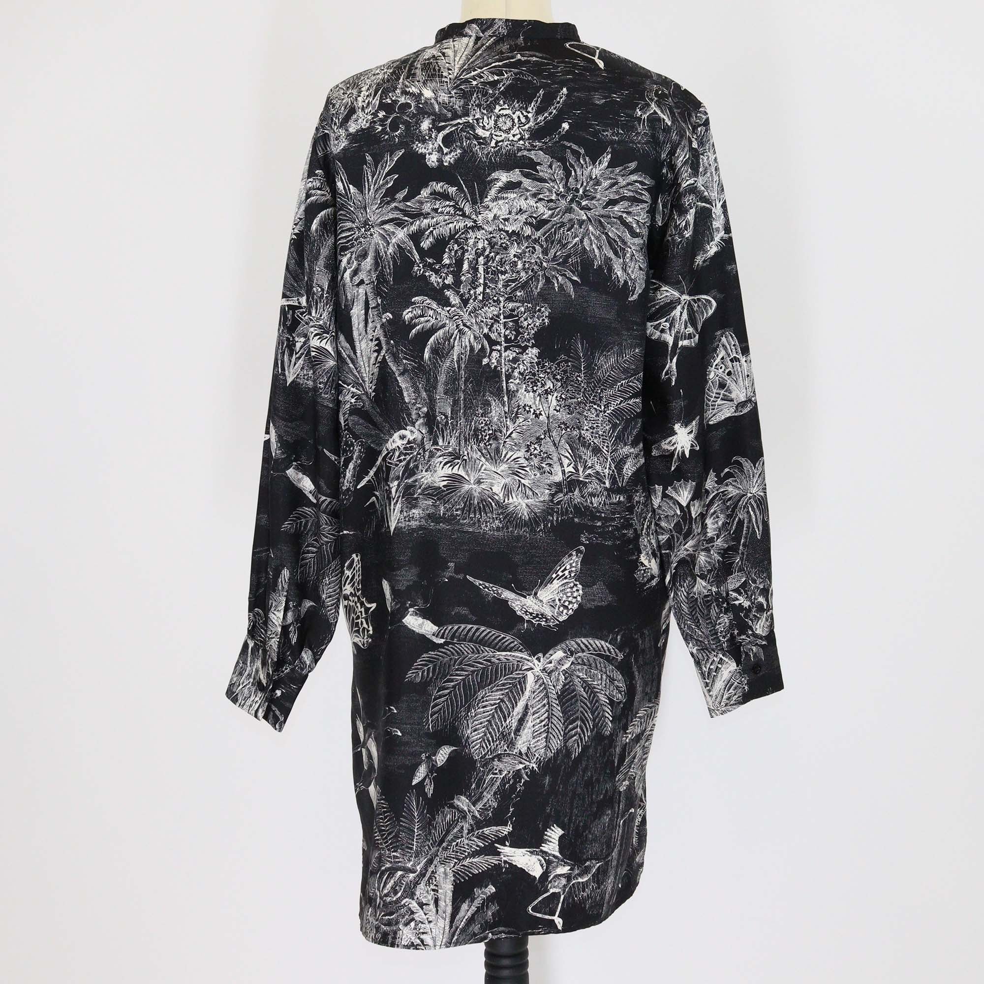 Christian Dior Black Silk Dioriviera Long Sleeve Tunic Long Blouse