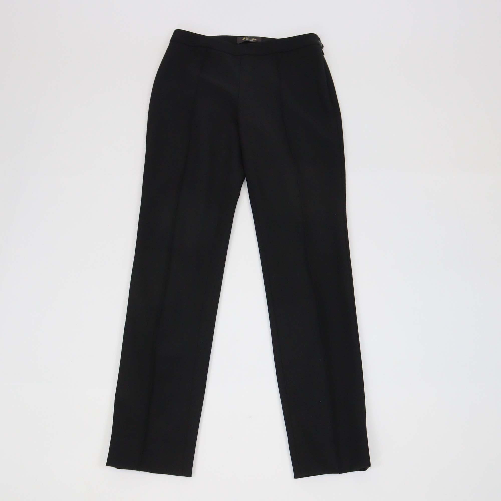 Loro Piana Black Wool Knitted Trouser