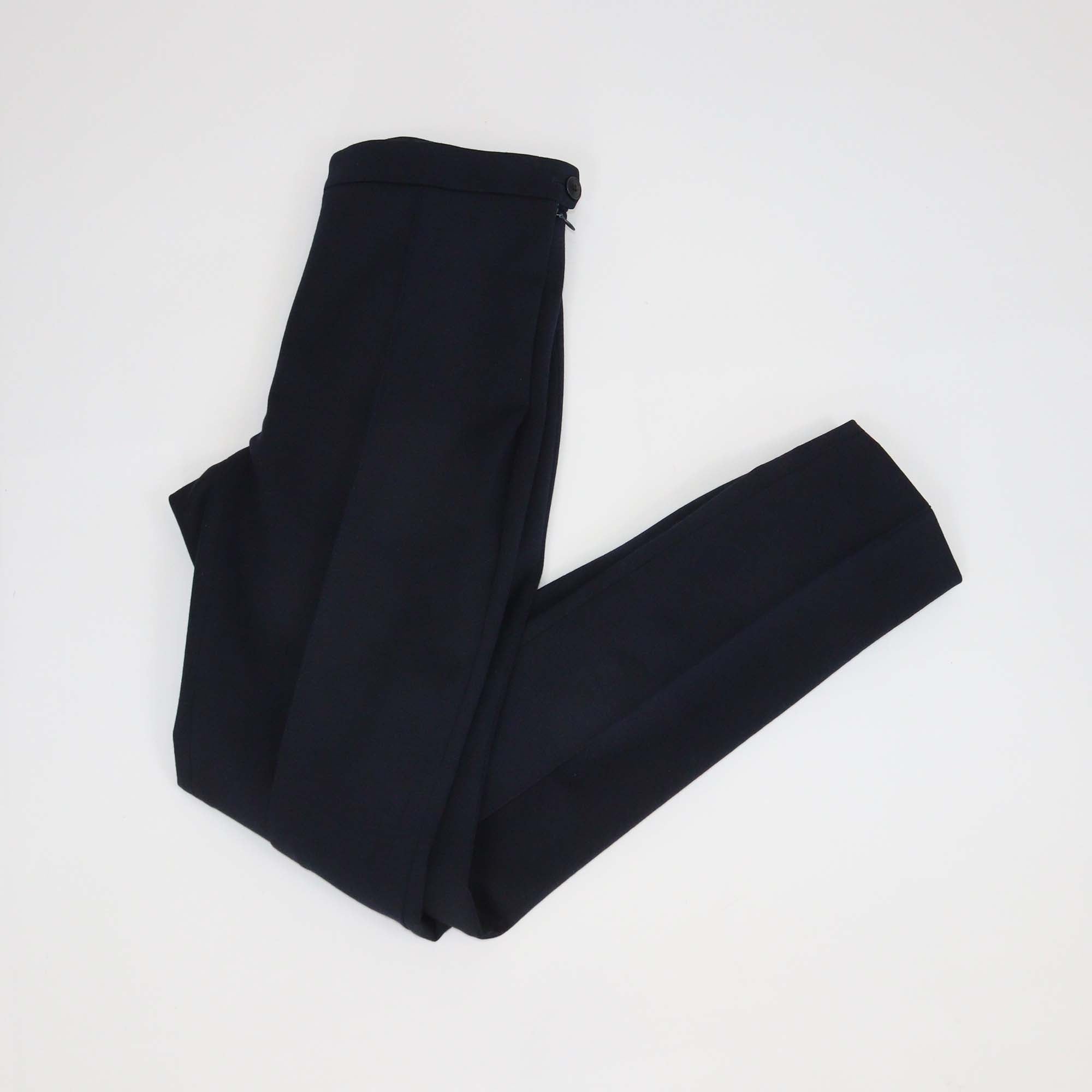 Loro Piana Navy Blue Wool Knitted Trouser