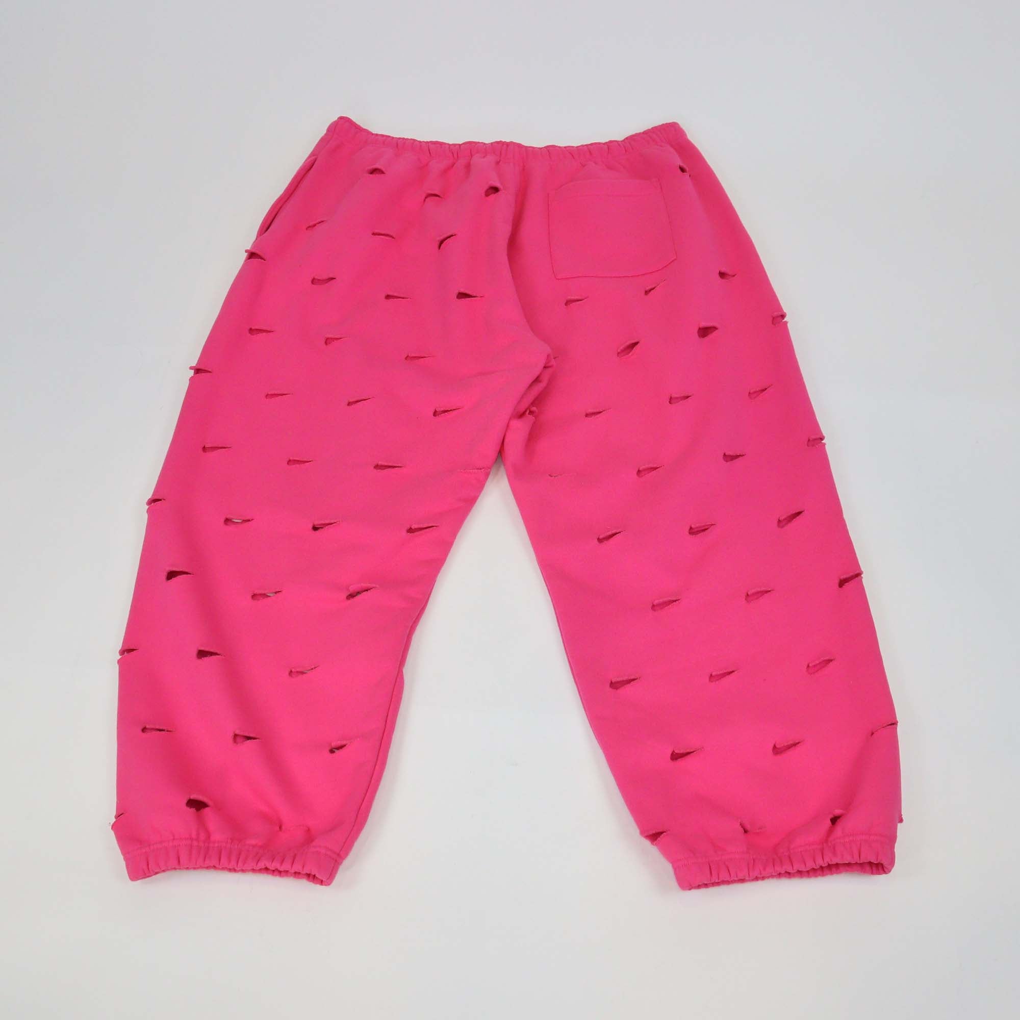 Nike x Jacquemus Pink Cotton Cut Out Swoosh Sweat Pants