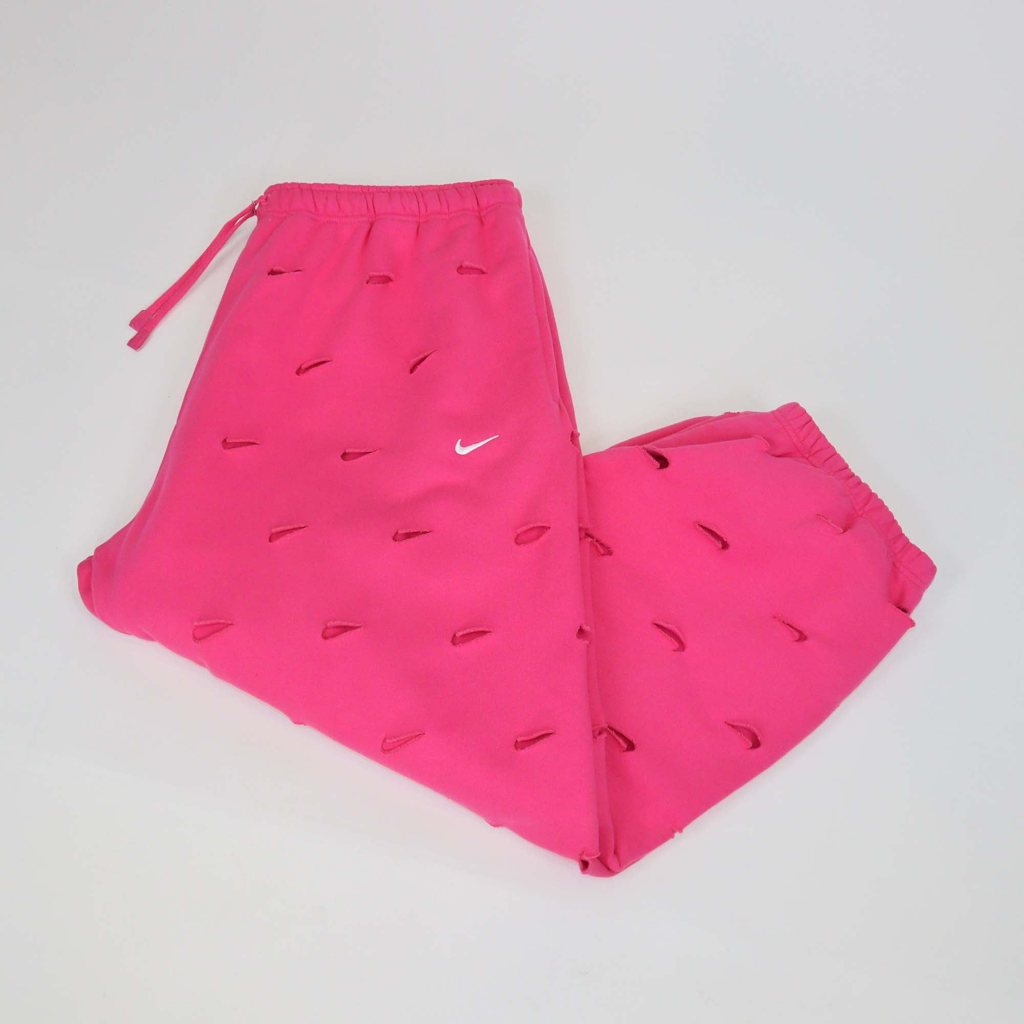 Nike x Jacquemus Pink Cotton Cut Out Swoosh Sweat Pants