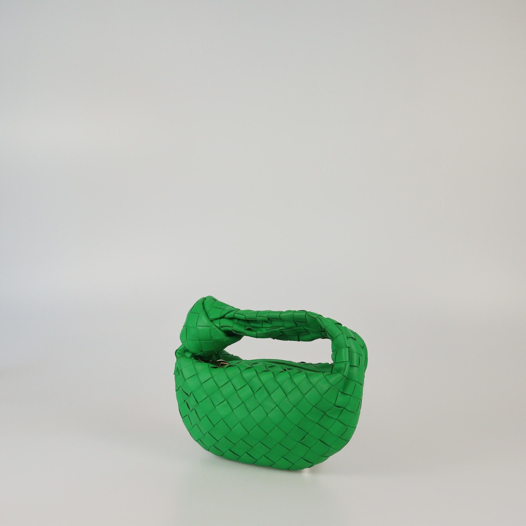 Bottega Veneta Green Intrecciato Mini Jodie Hobo Womens Bottega Veneta