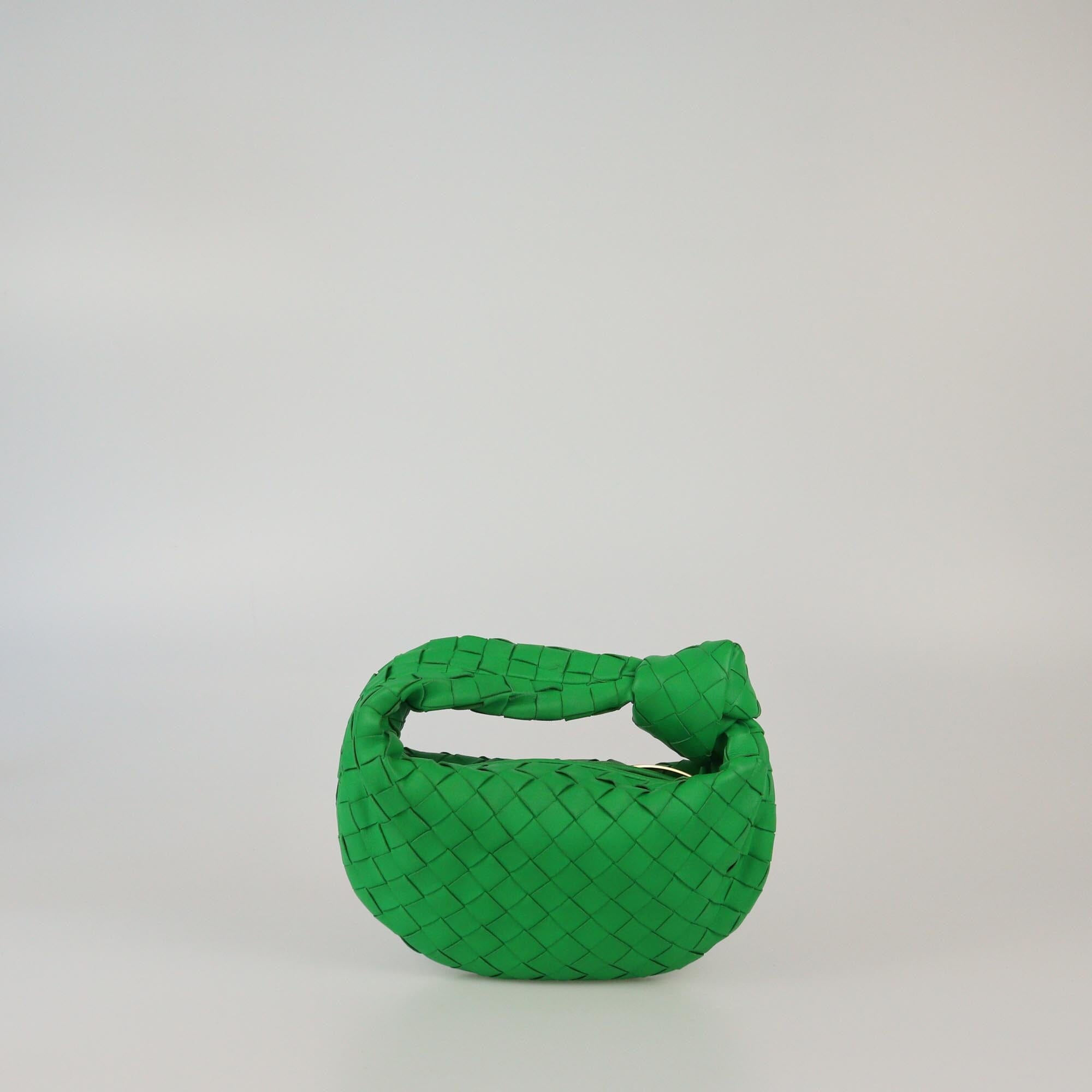 Bottega Veneta Green Intrecciato Mini Jodie Hobo Womens Bottega Veneta