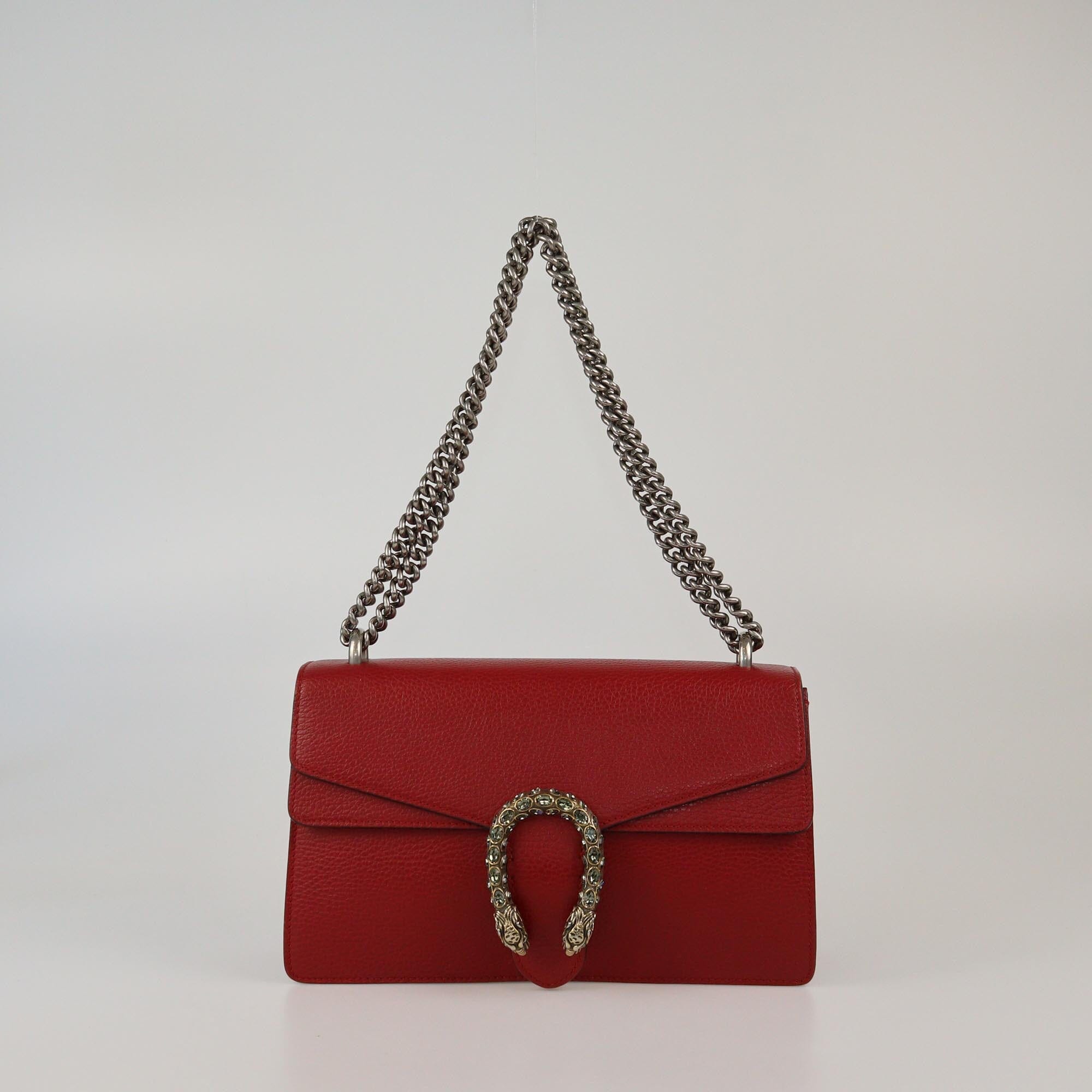 Gucci Red Medium Dionysus Shoulder Bag Womens Gucci
