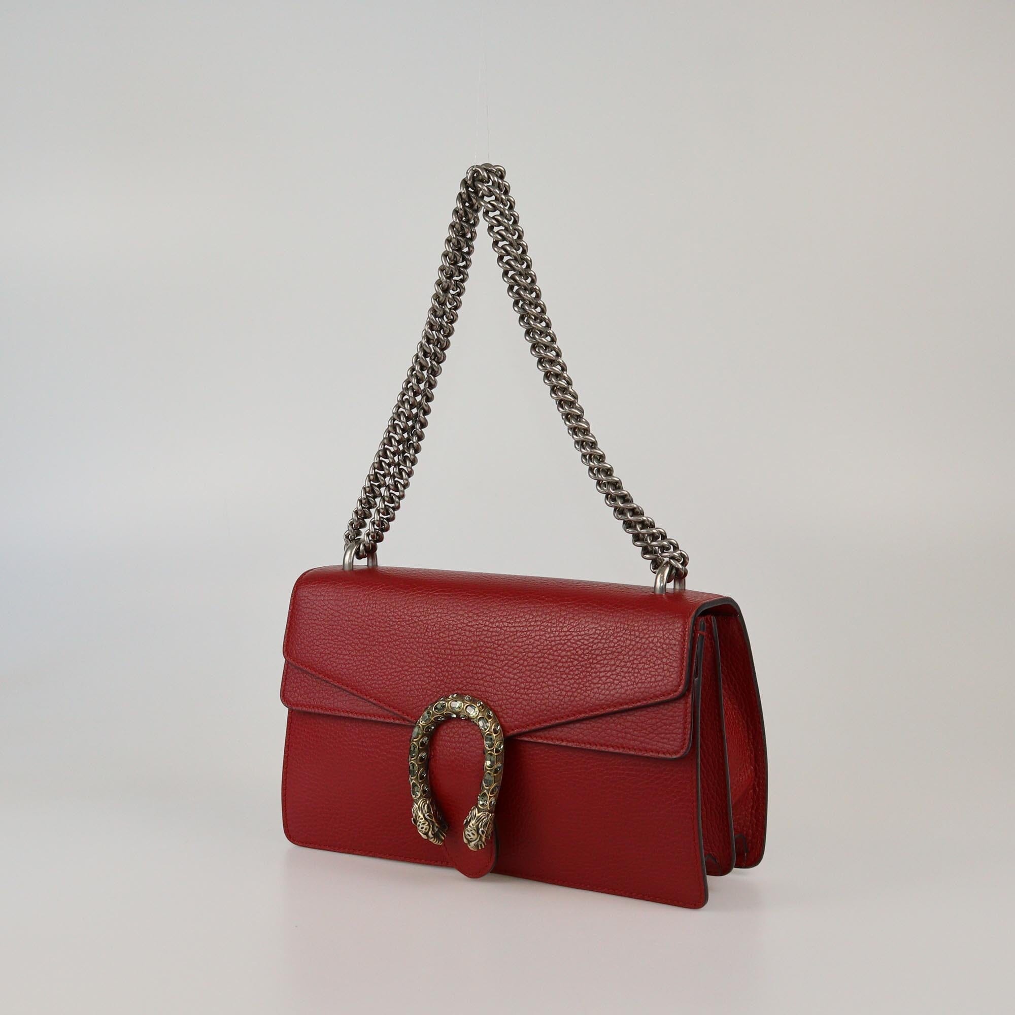 Gucci Red Medium Dionysus Shoulder Bag Womens Gucci