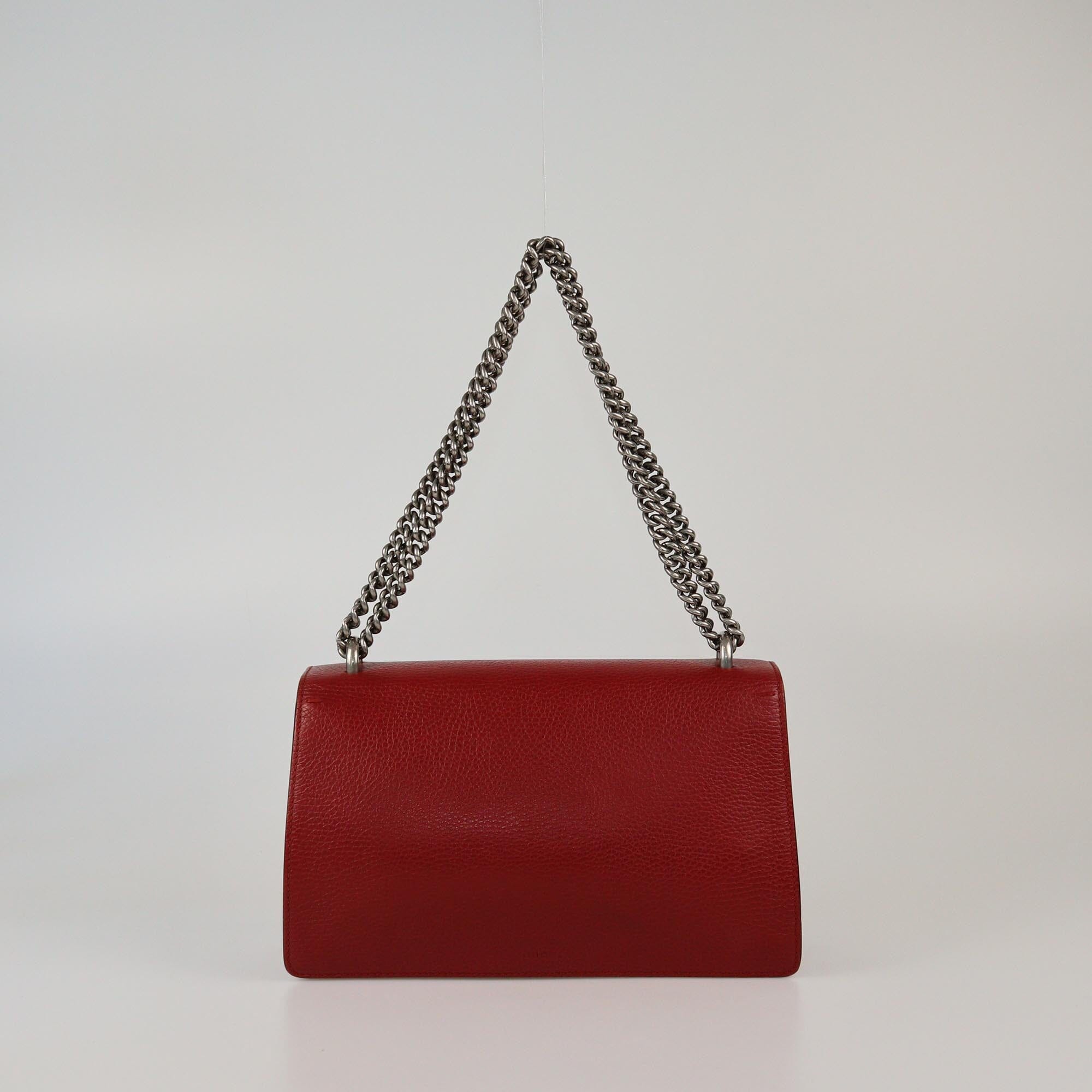 Gucci Red Medium Dionysus Shoulder Bag Womens Gucci