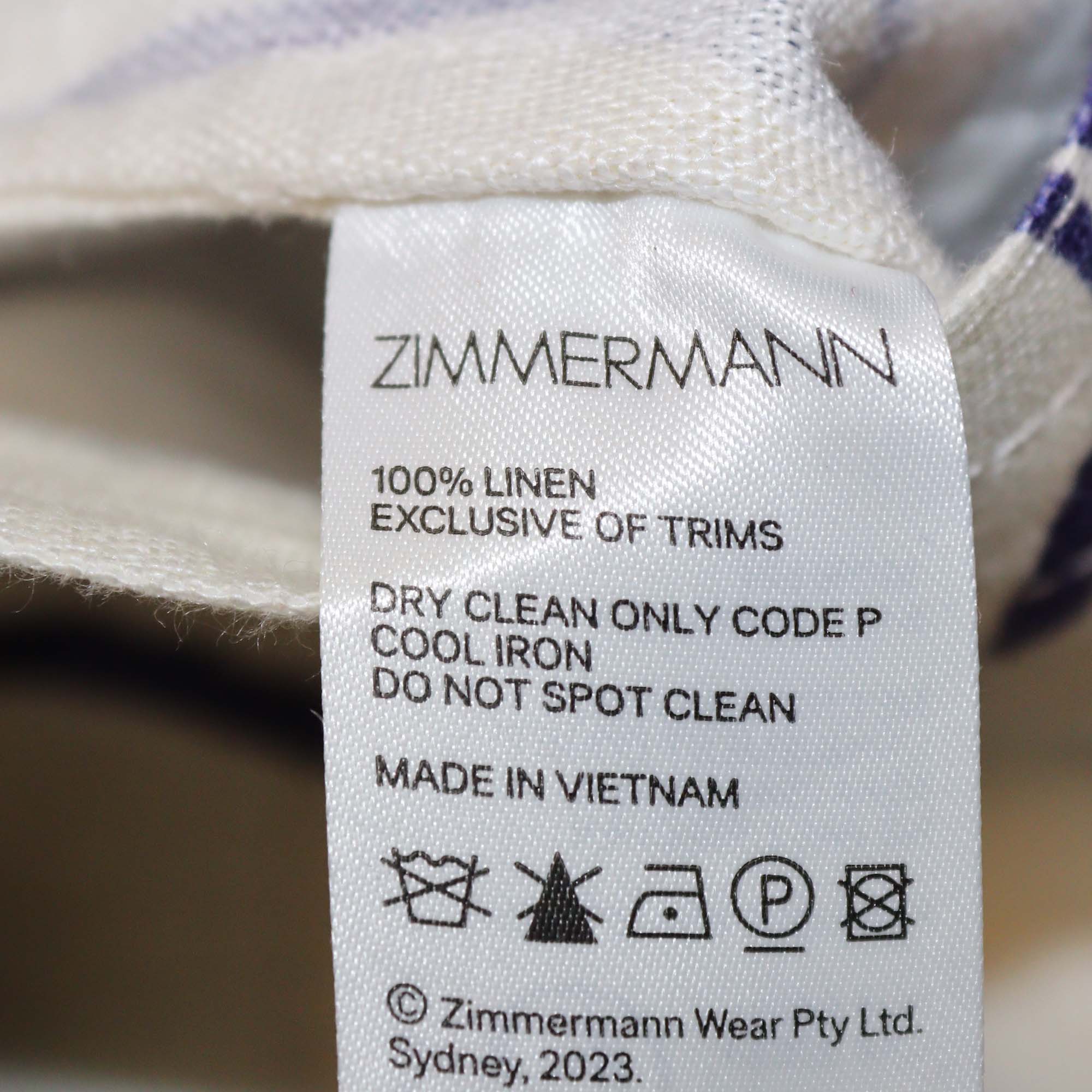 Zimmermann White/Blue Floral- Print Linen Acadian Romper