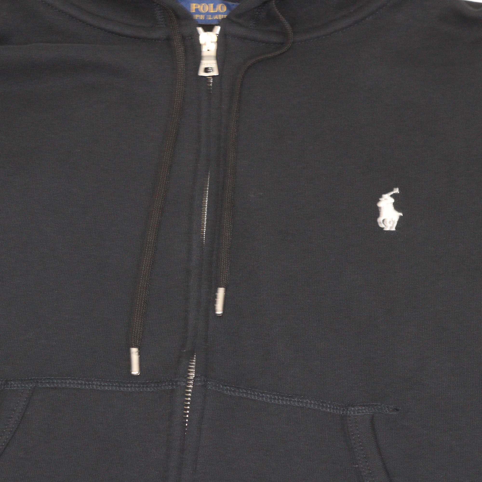 Ralph Lauren Black Cotton Logo Embroidered Full-Zip Hoodie & Track Pants Set