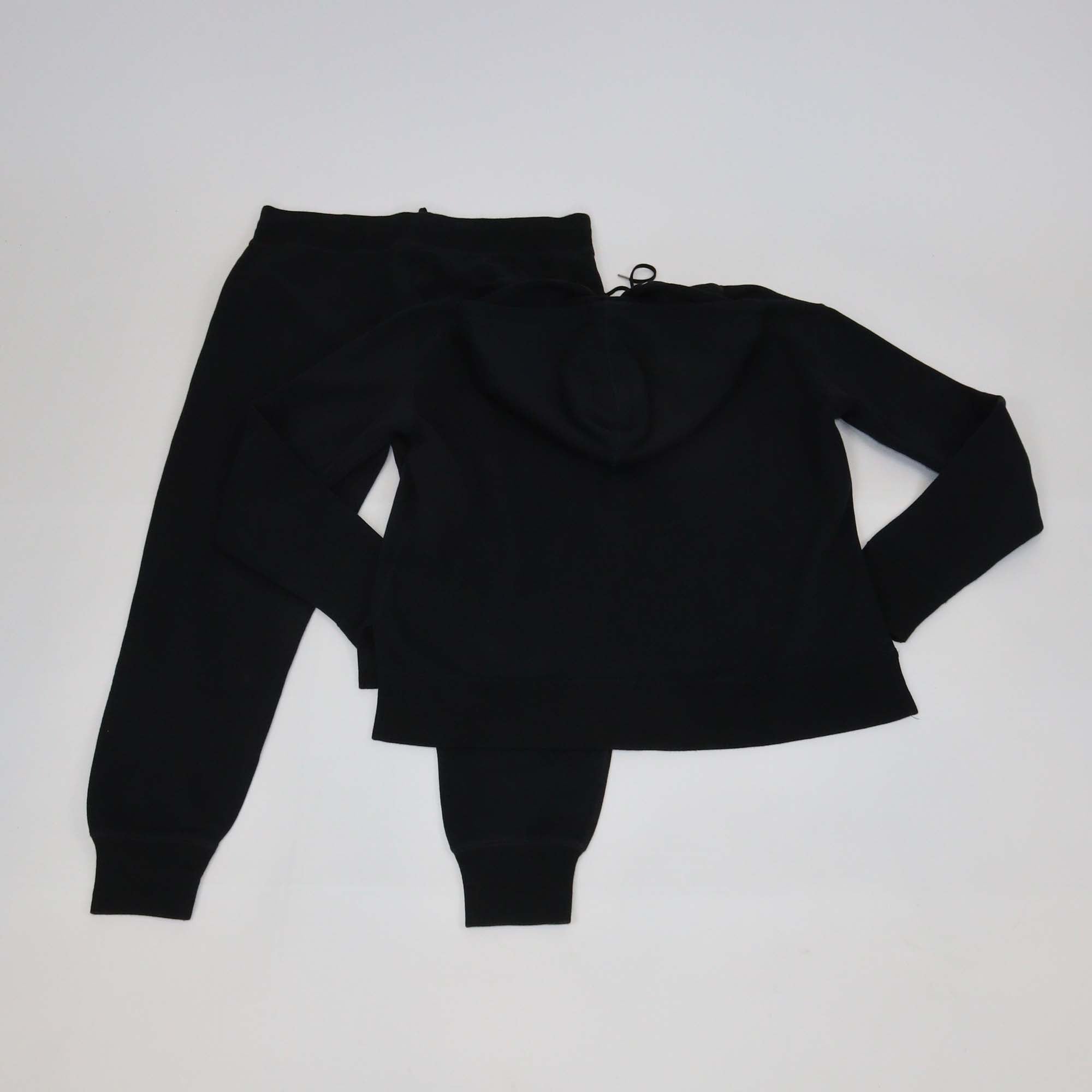 Ralph Lauren Black Cotton Logo Embroidered Full-Zip Hoodie & Track Pants Set